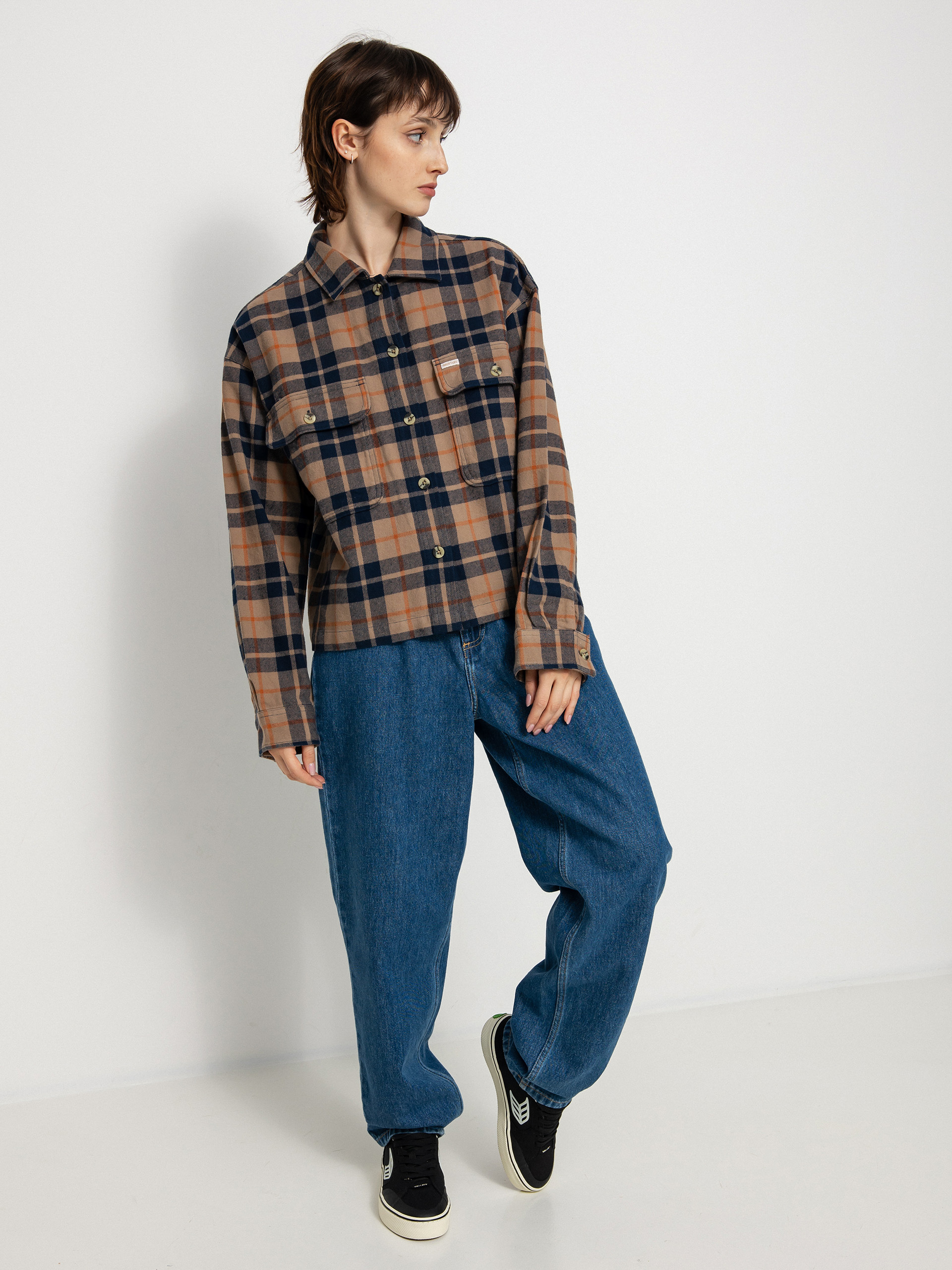 Brixton Bowery Flannel Ls Hemd Wmn (pine bark)