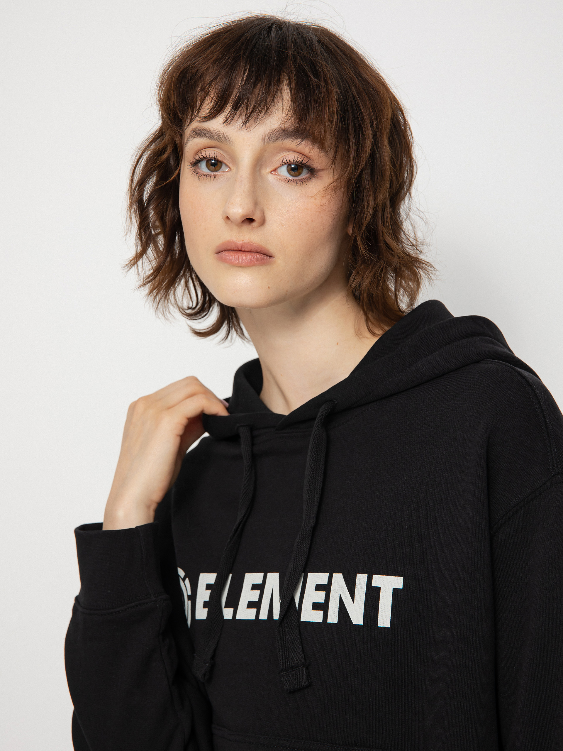 Element Logo HD Hoodie Wmn (flint black)