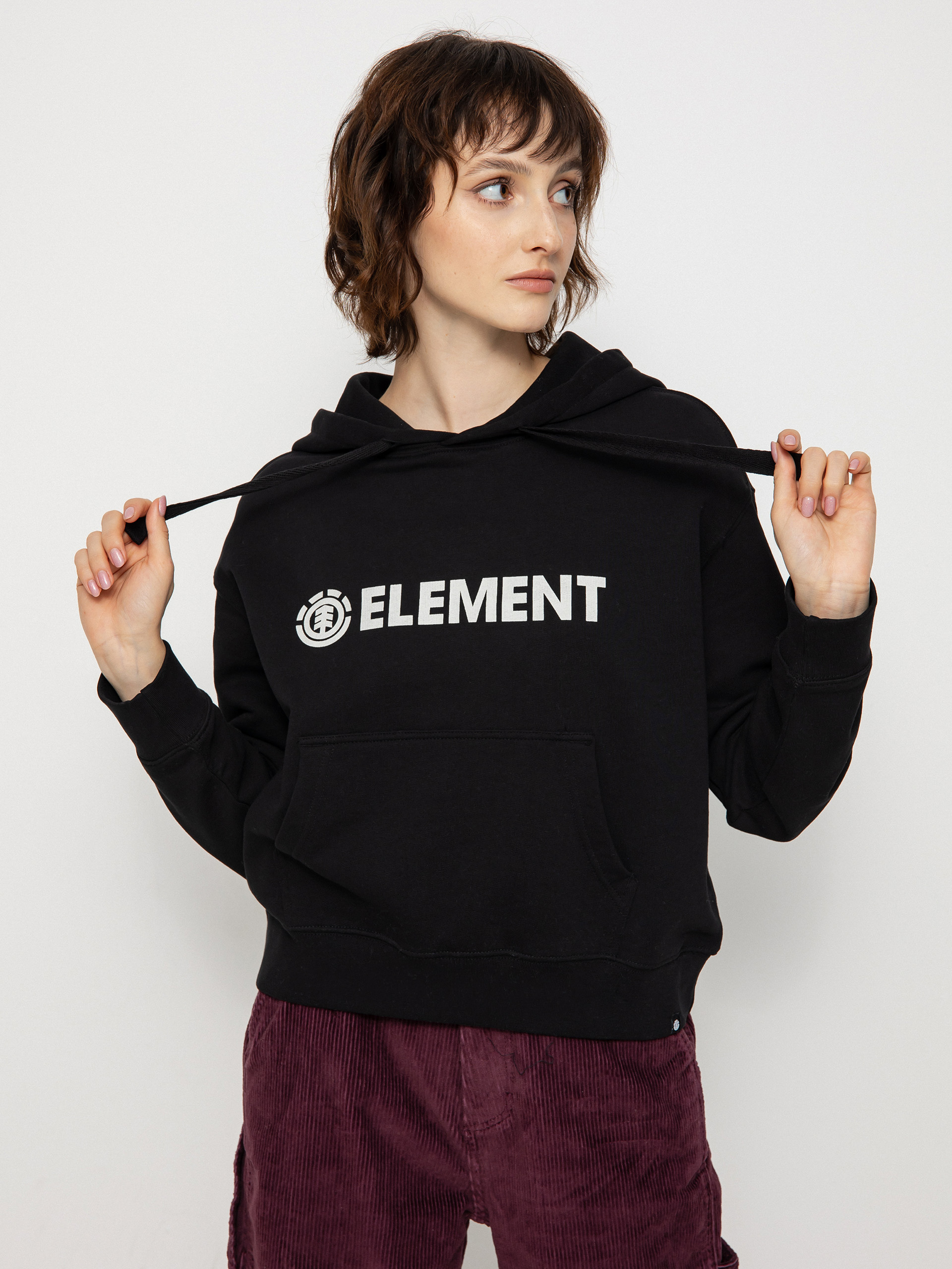 Element Logo HD Hoodie Wmn (flint black)