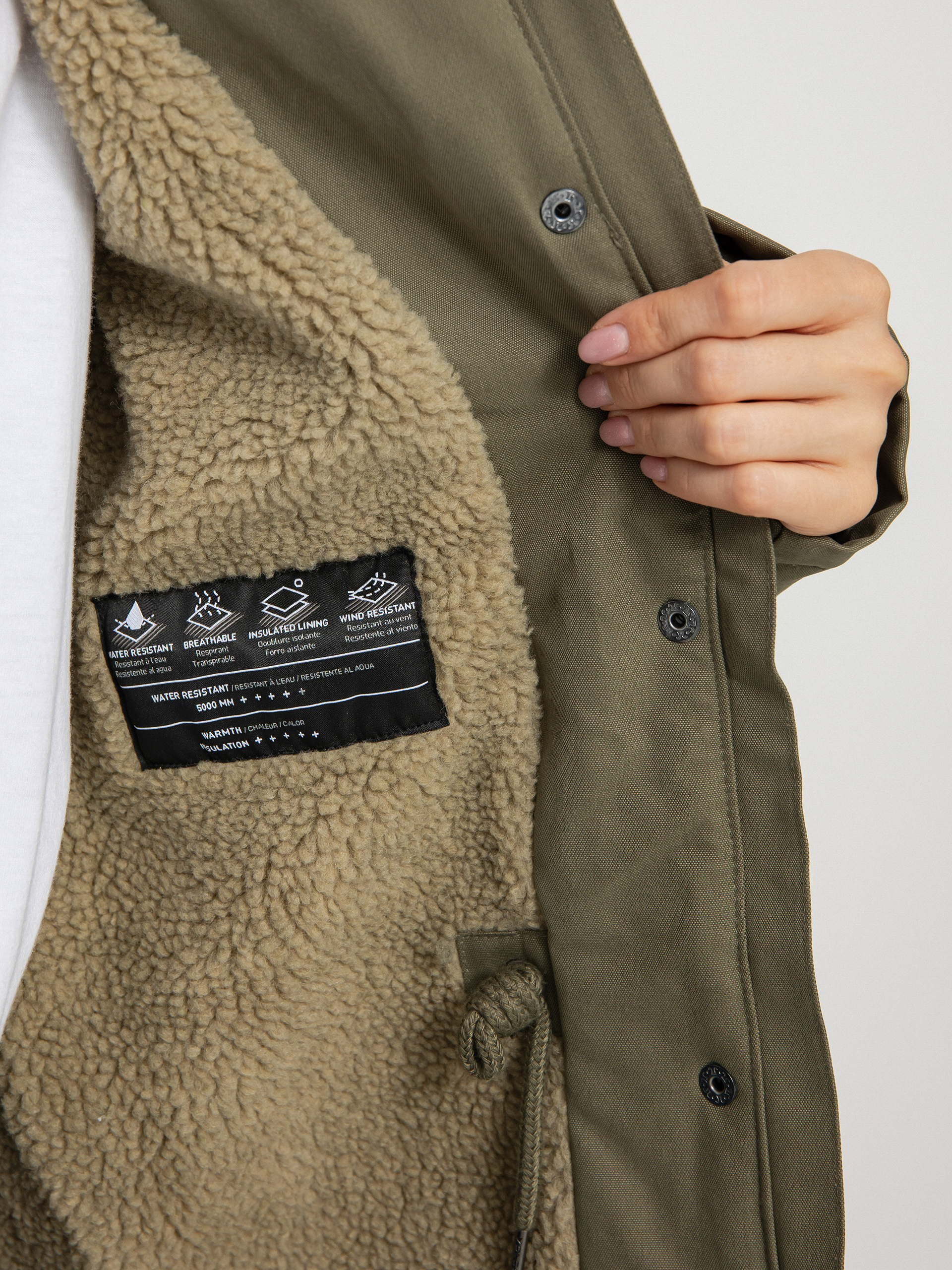 Volcom Walk On By 5K Parka Jacket Wmn (army green combo)