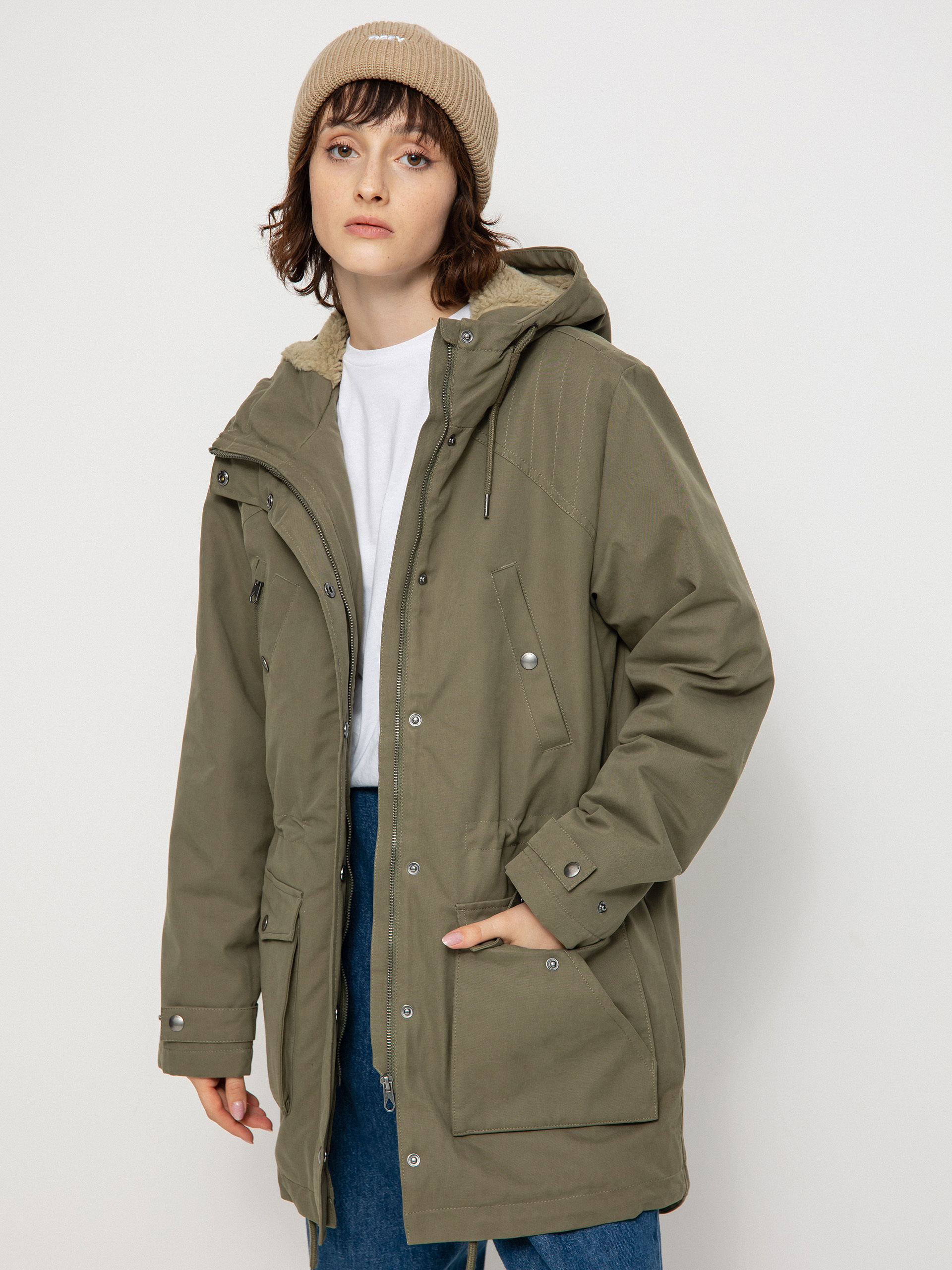 Volcom Walk On By 5K Parka Jacket Wmn (army green combo)