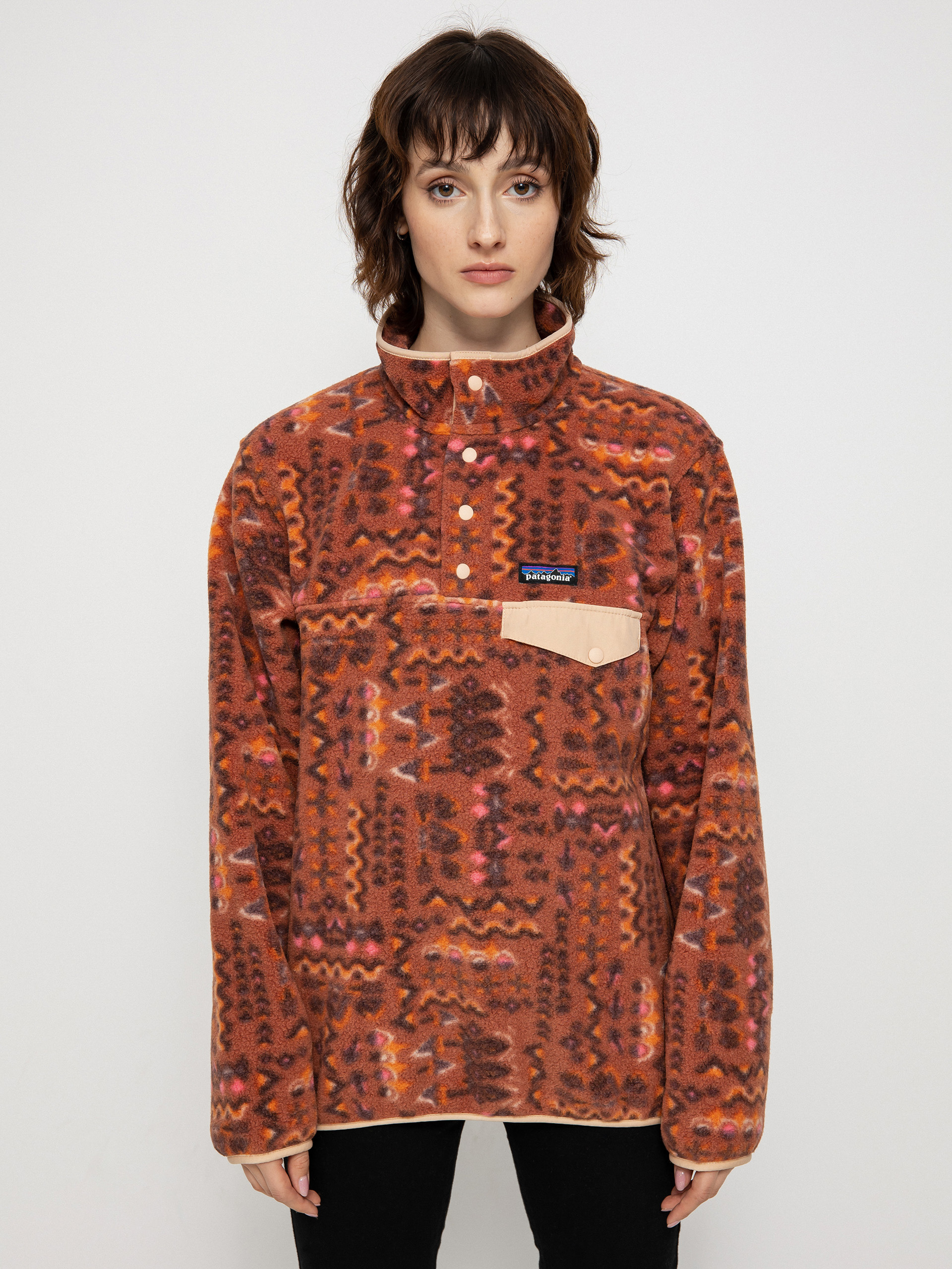 Patagonia Lightweight Synch Snap T Fleece Wmn red (wandering