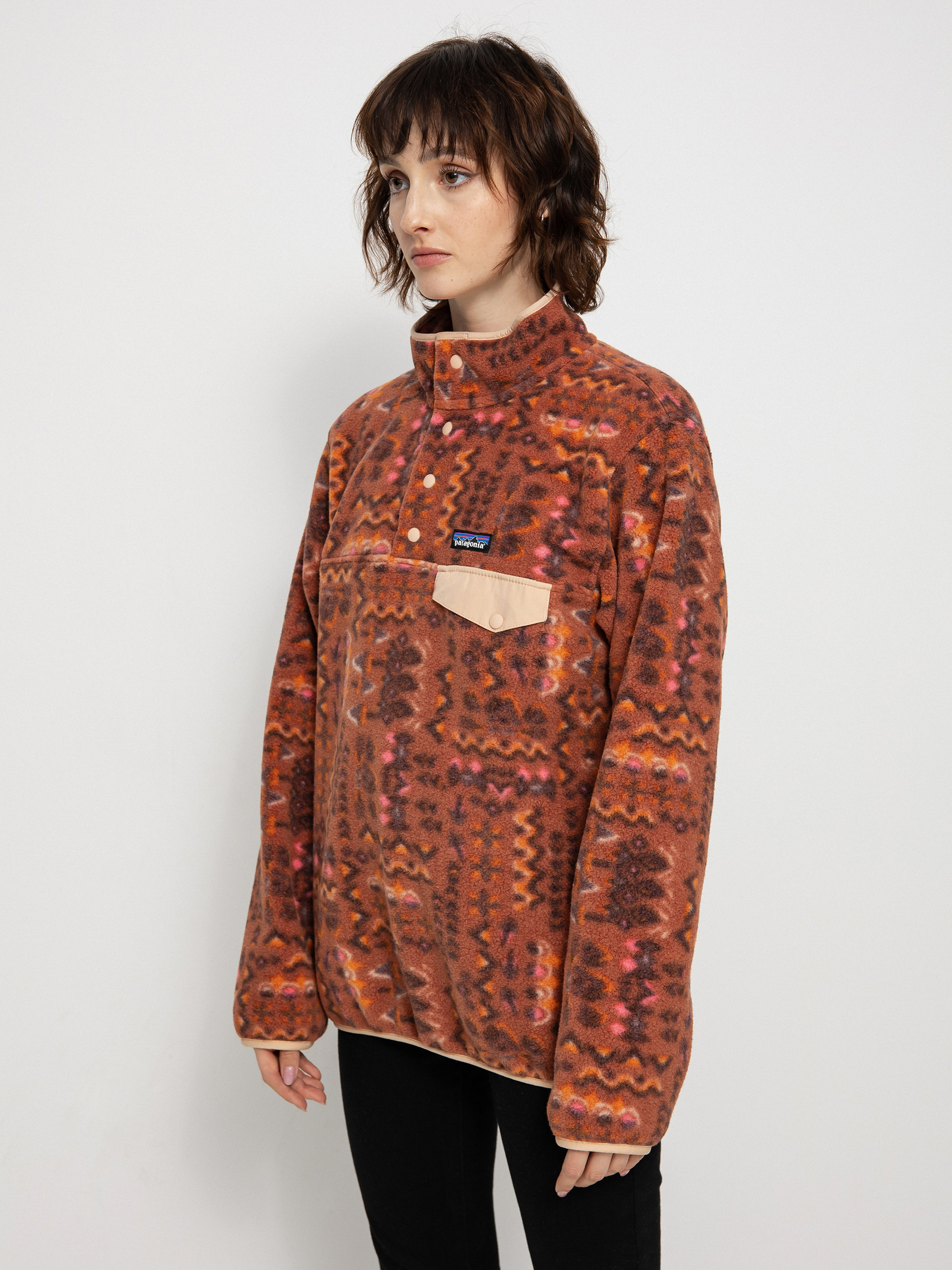 Patagonia Lightweight Synch Snap T Fleece Wmn red (wandering