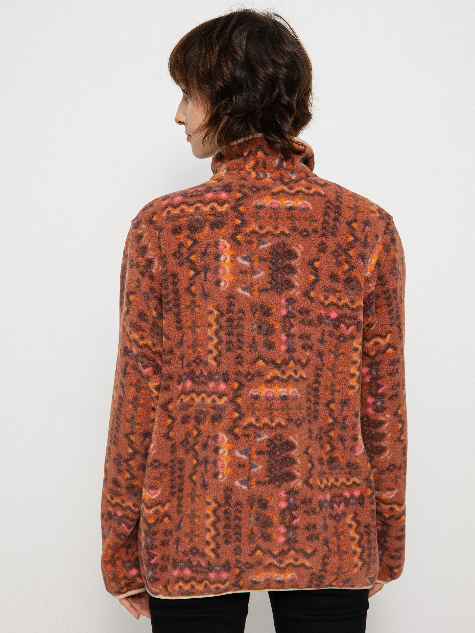 Womens Patagonia Lightweight Synch Snap T Fleece (wandering woods/sisu brown)