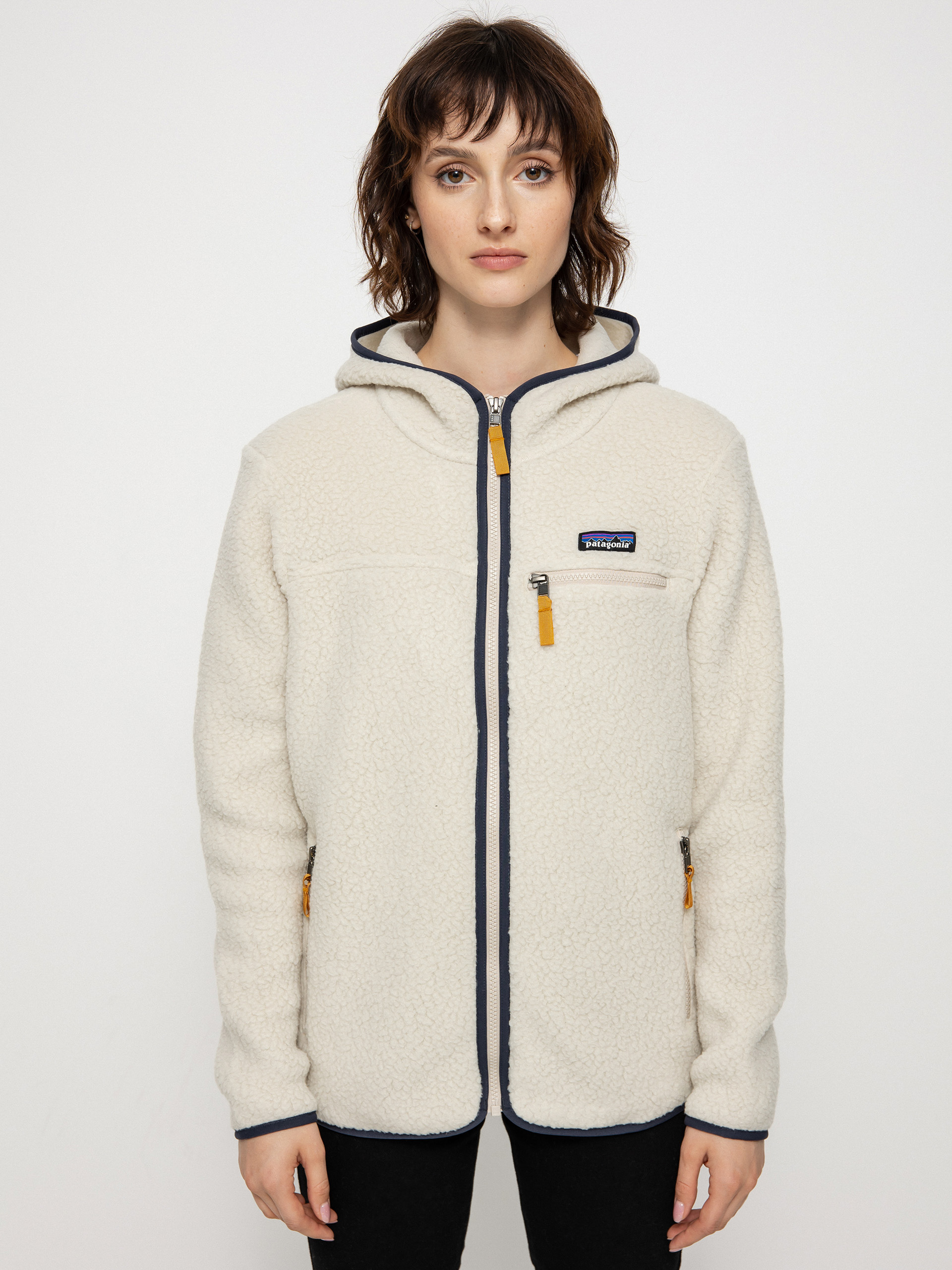 Womens Patagonia Retro Pile Hoody Fleece (pelican)