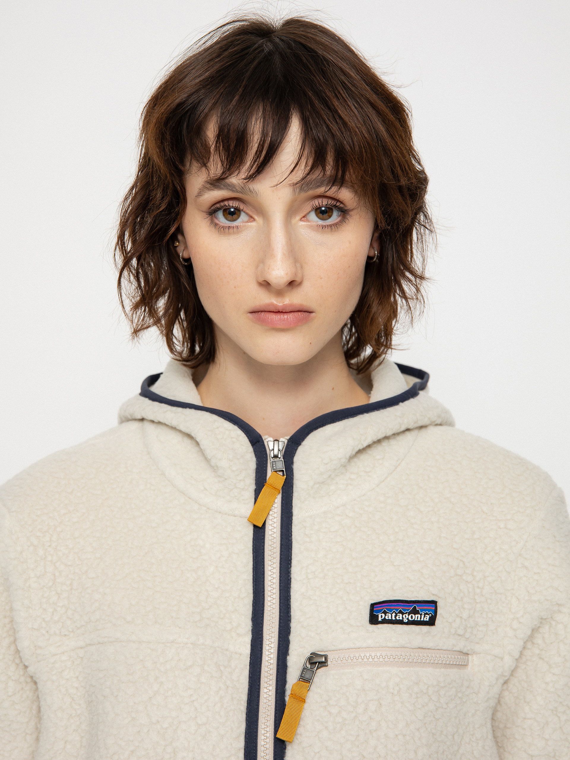 Womens Patagonia Retro Pile Hoody Fleece (pelican)