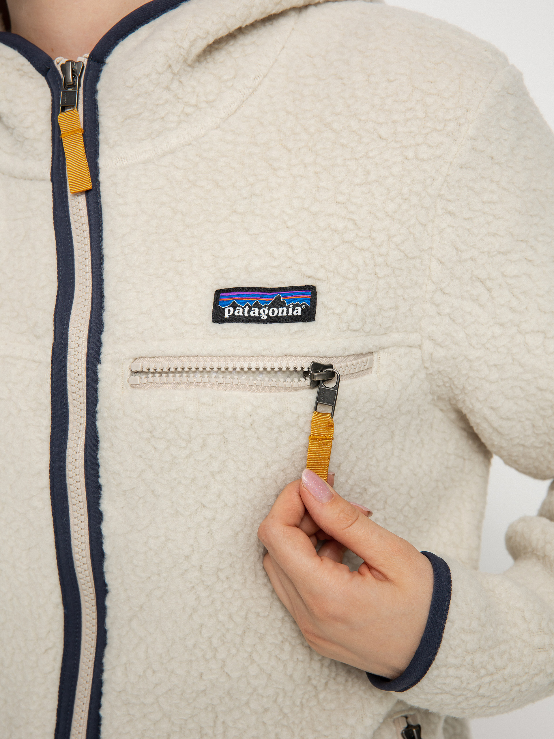 Damen Patagonia Retro Pile Hoody Fleecejacke (pelican)