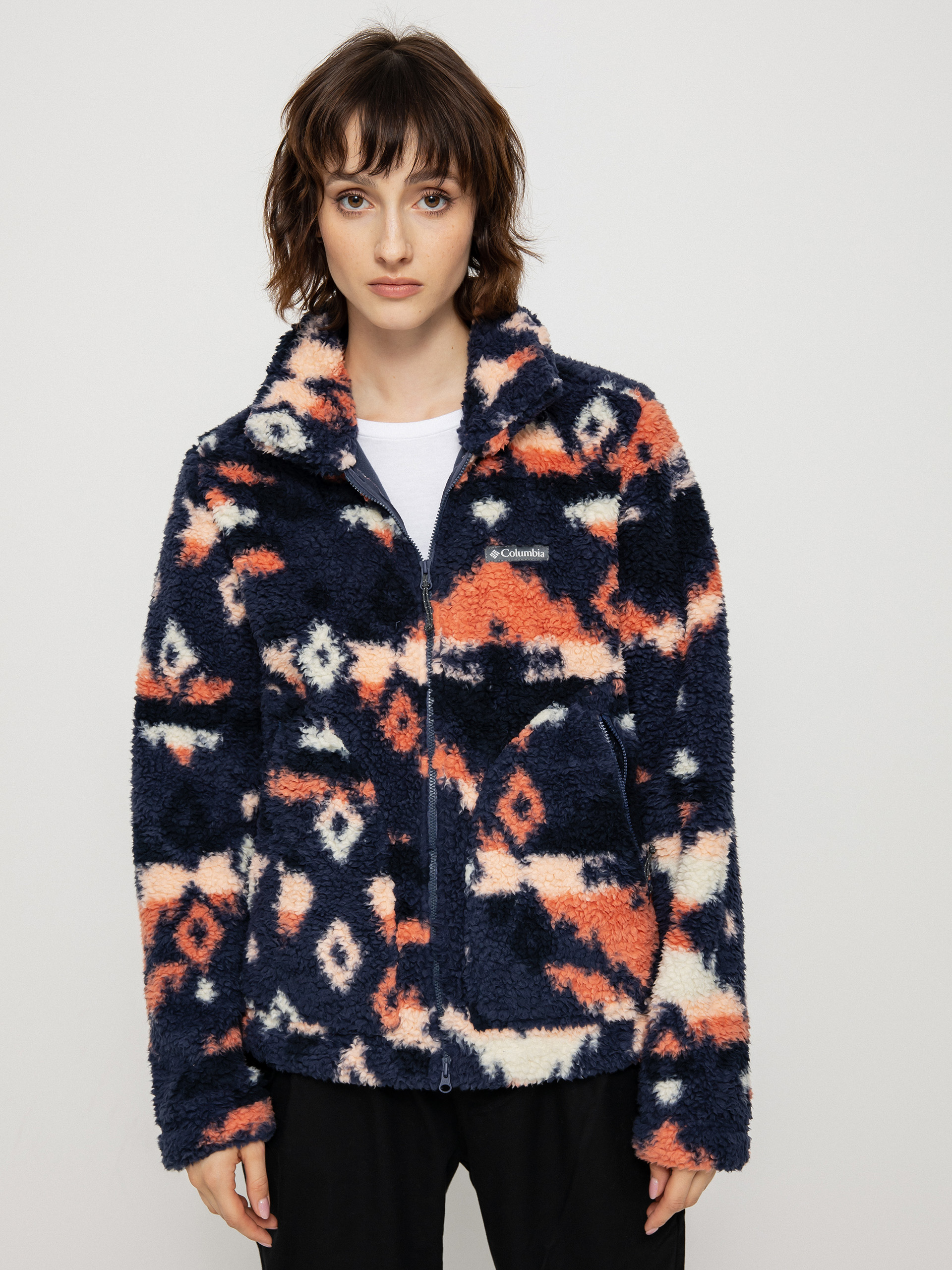 Womens Columbia Winter Pass Sherpa FZ Fleece (nocturnal rocky)