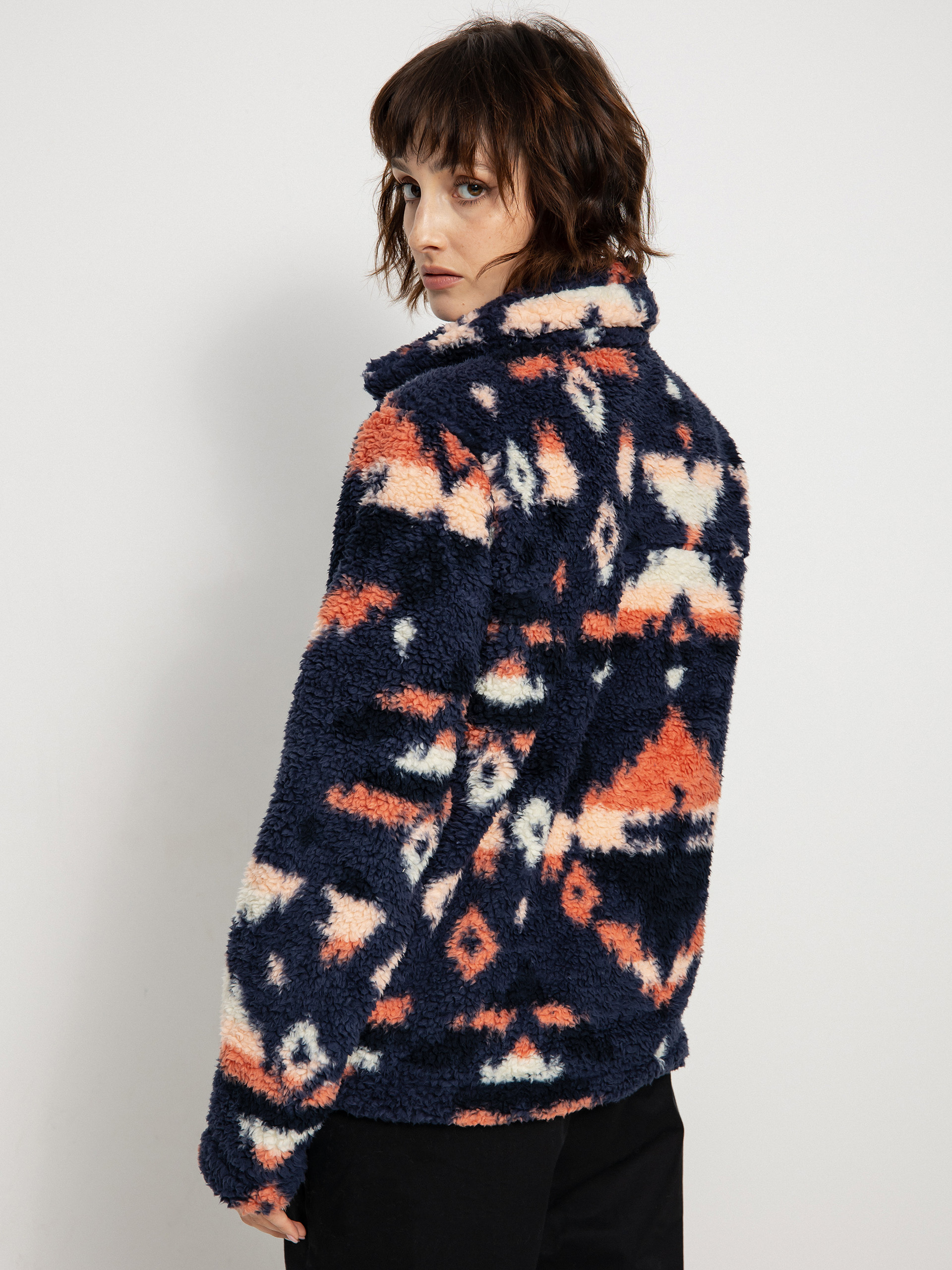 Womens Columbia Winter Pass Sherpa FZ Fleece (nocturnal rocky)