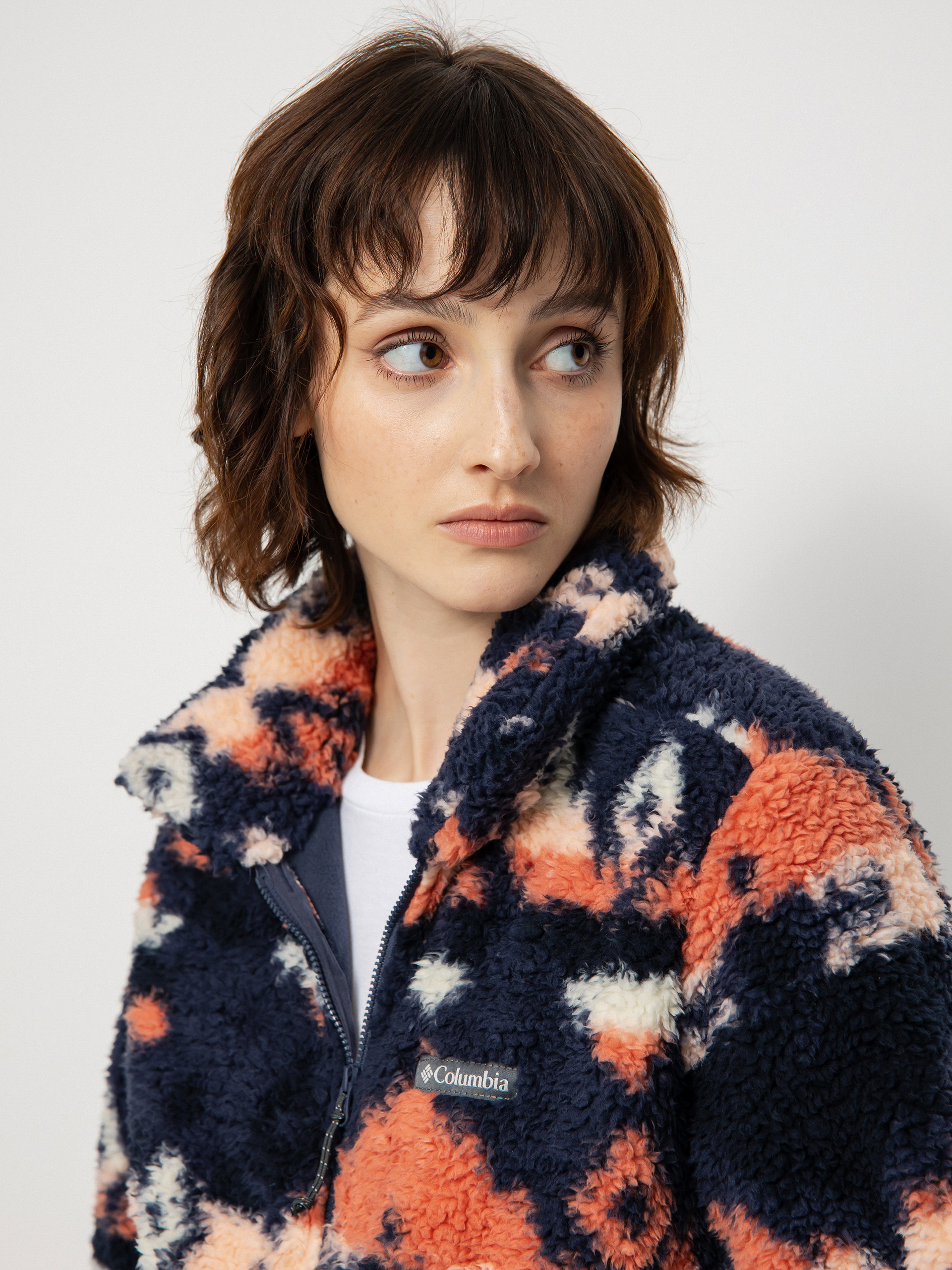 Womens Columbia Winter Pass Sherpa FZ Fleece (nocturnal rocky)