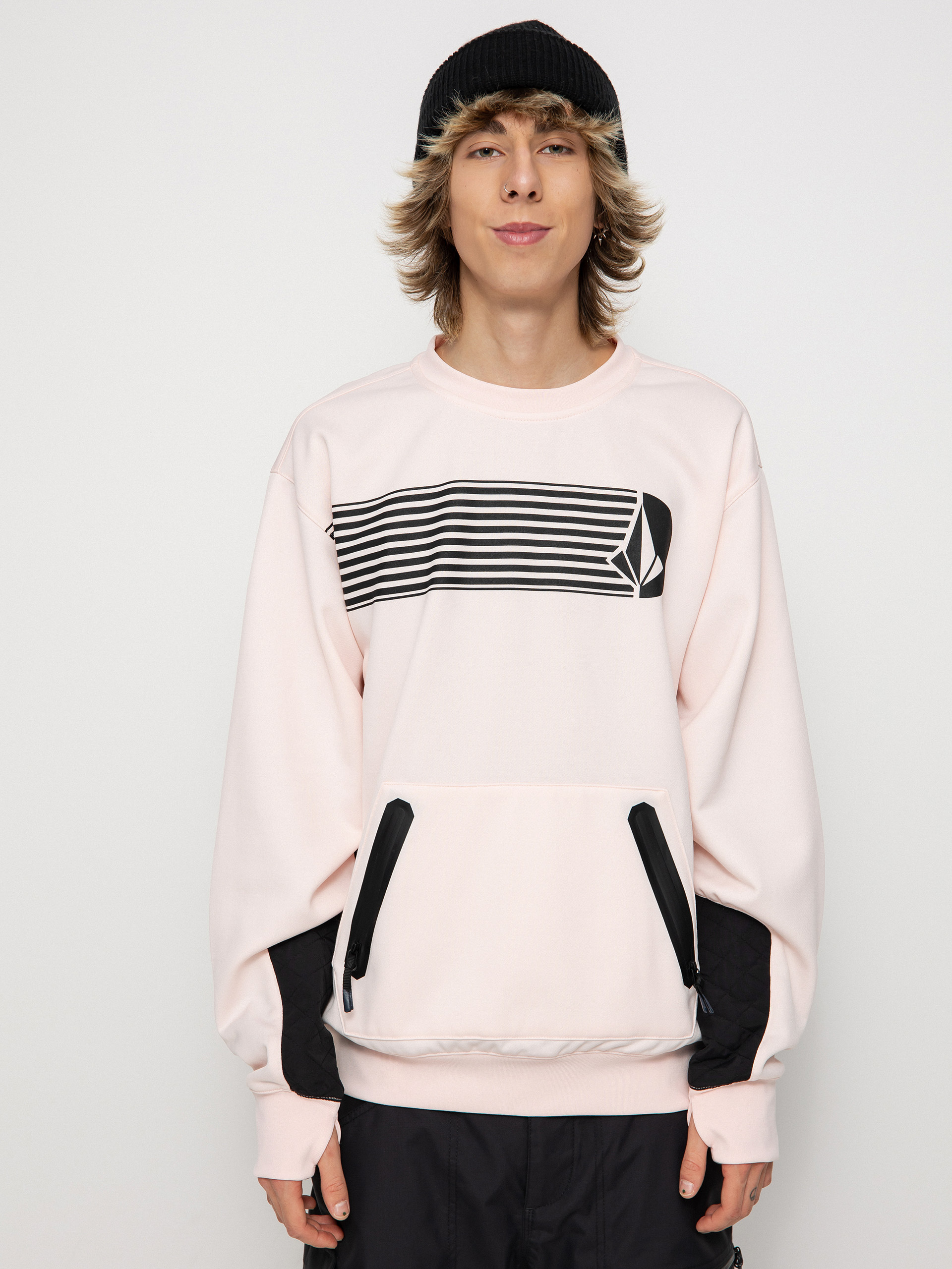 Mens Volcom Let It Storm Crew Active sweatshirt (party pink)