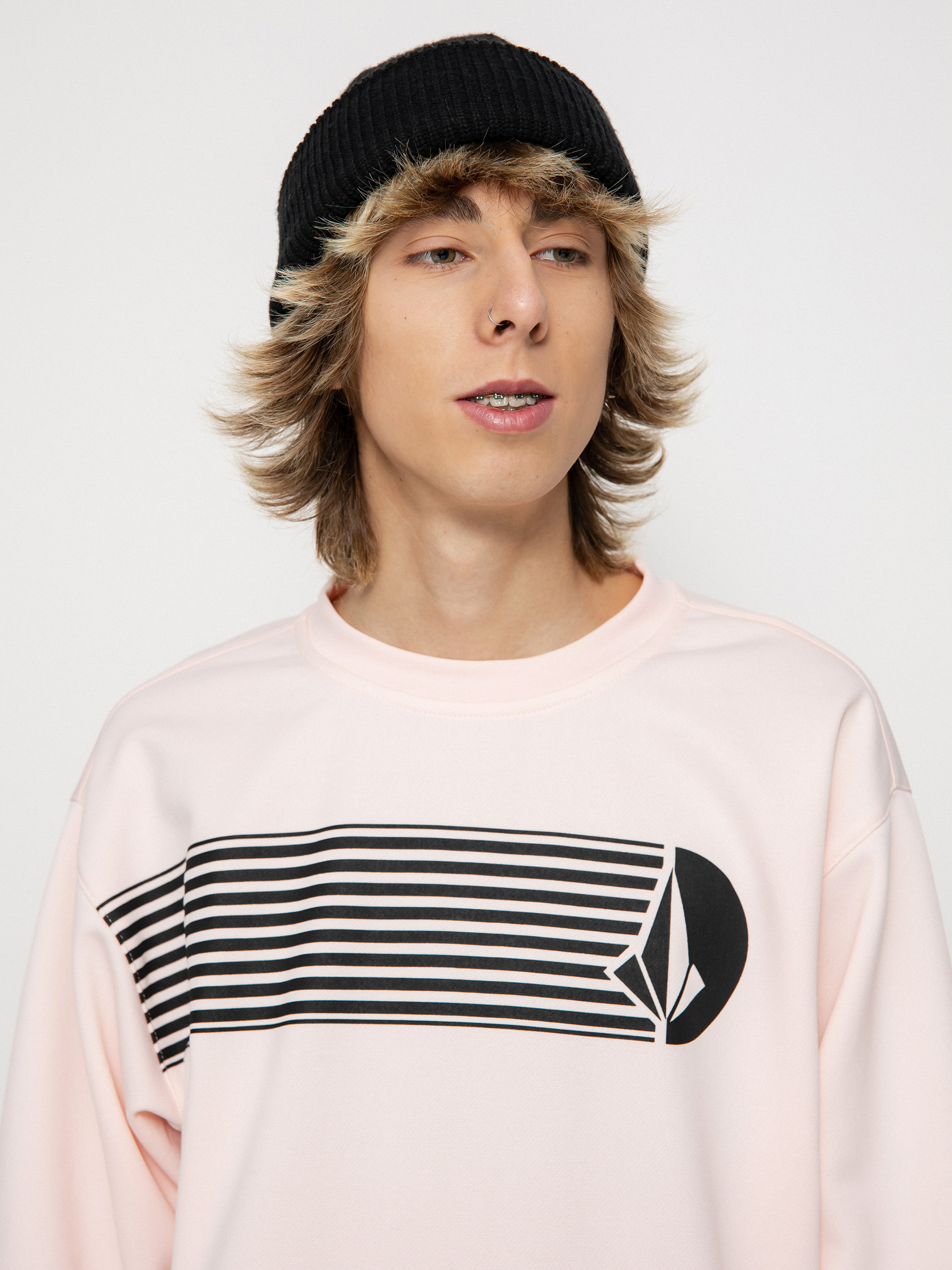 Mens Volcom Let It Storm Crew Active sweatshirt (party pink)