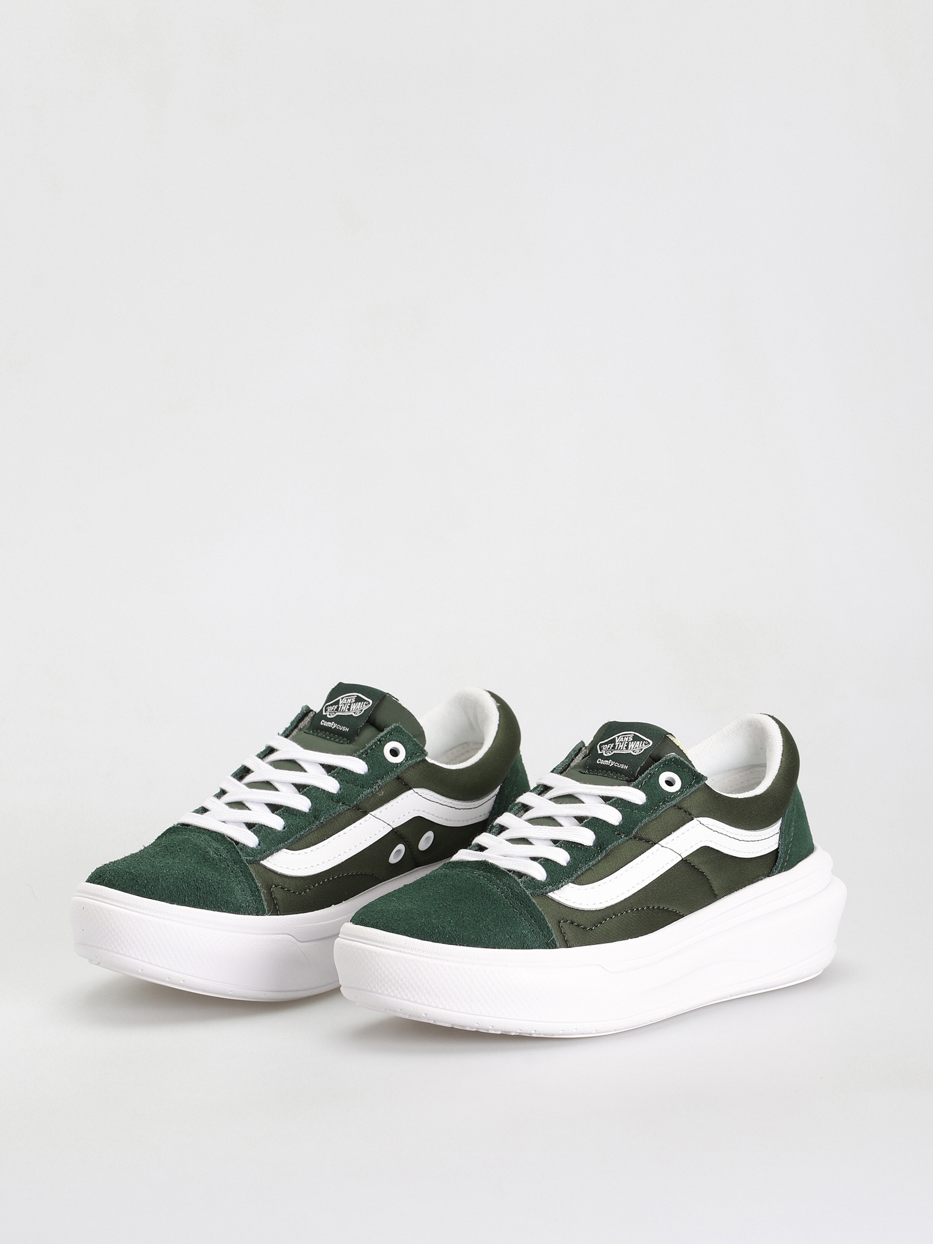 Vans old 2025 skool platform green