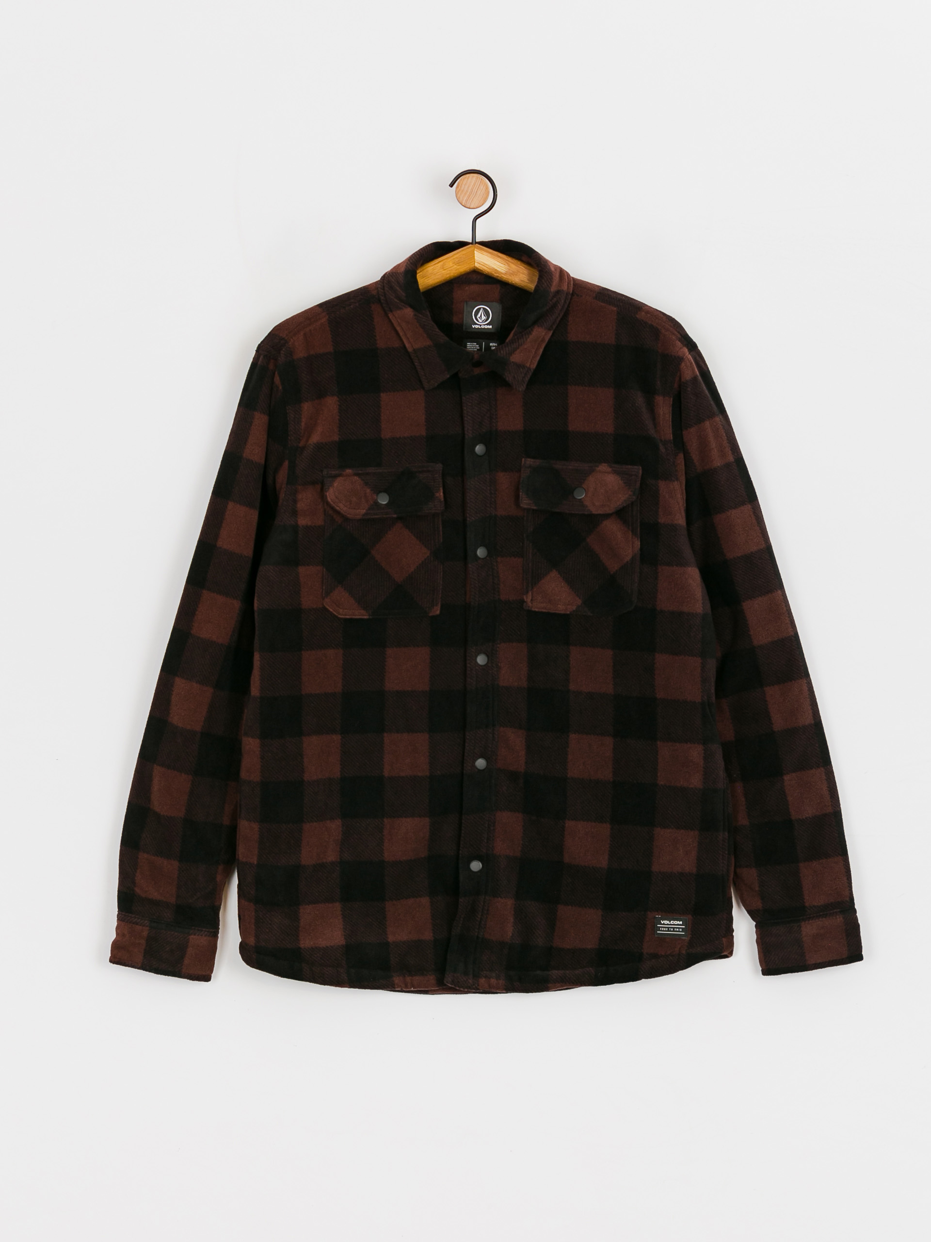 Volcom Bowered Fleece Ls Shirt (mahogany)