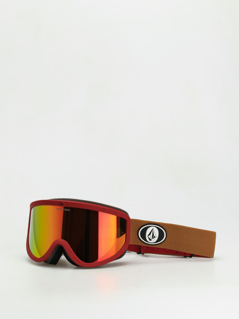 Volcom Footprints Snowboardbrille (red/charamel red chrome)