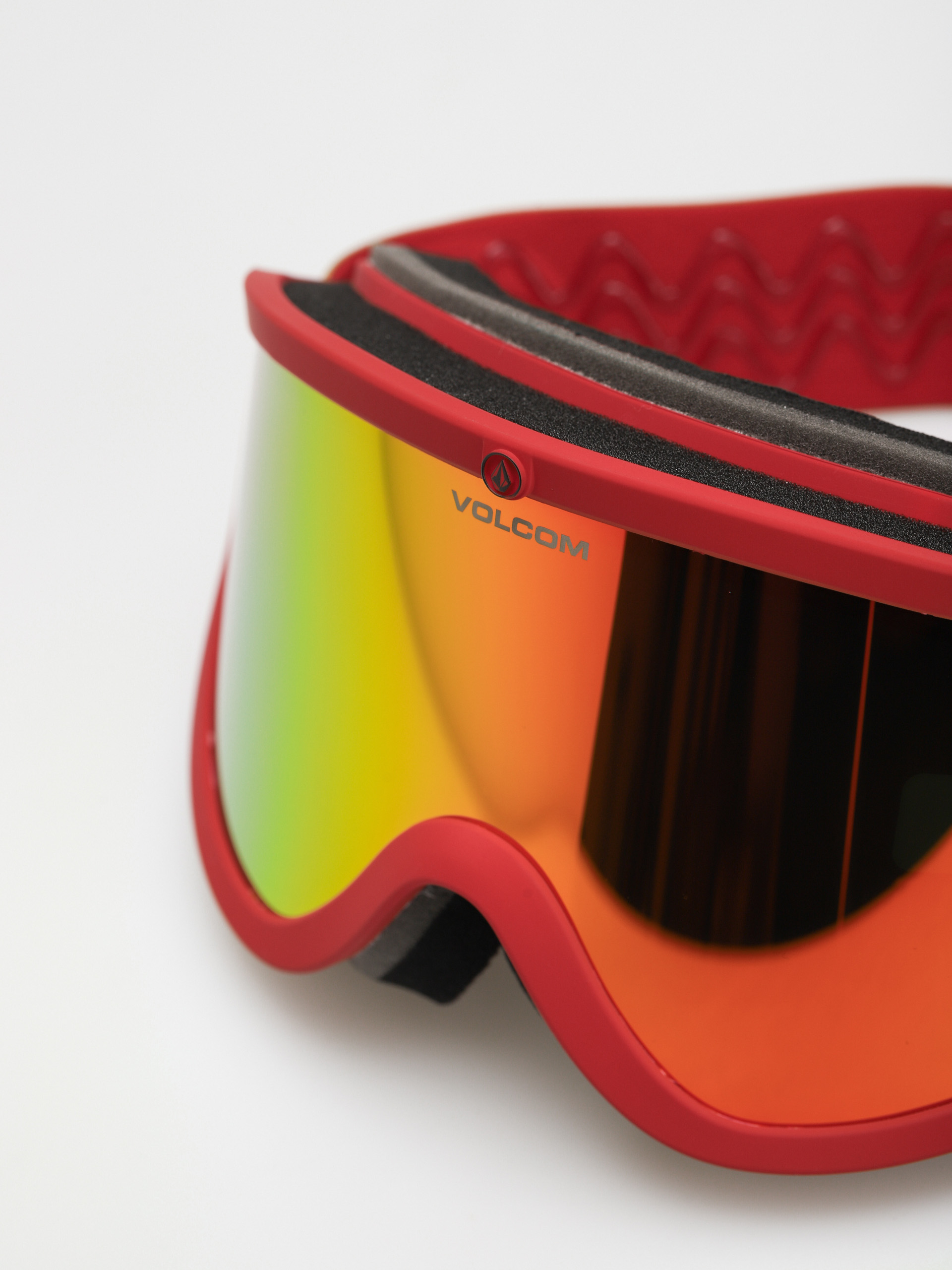 Volcom Footprints Snowboardbrille (red/charamel red chrome)