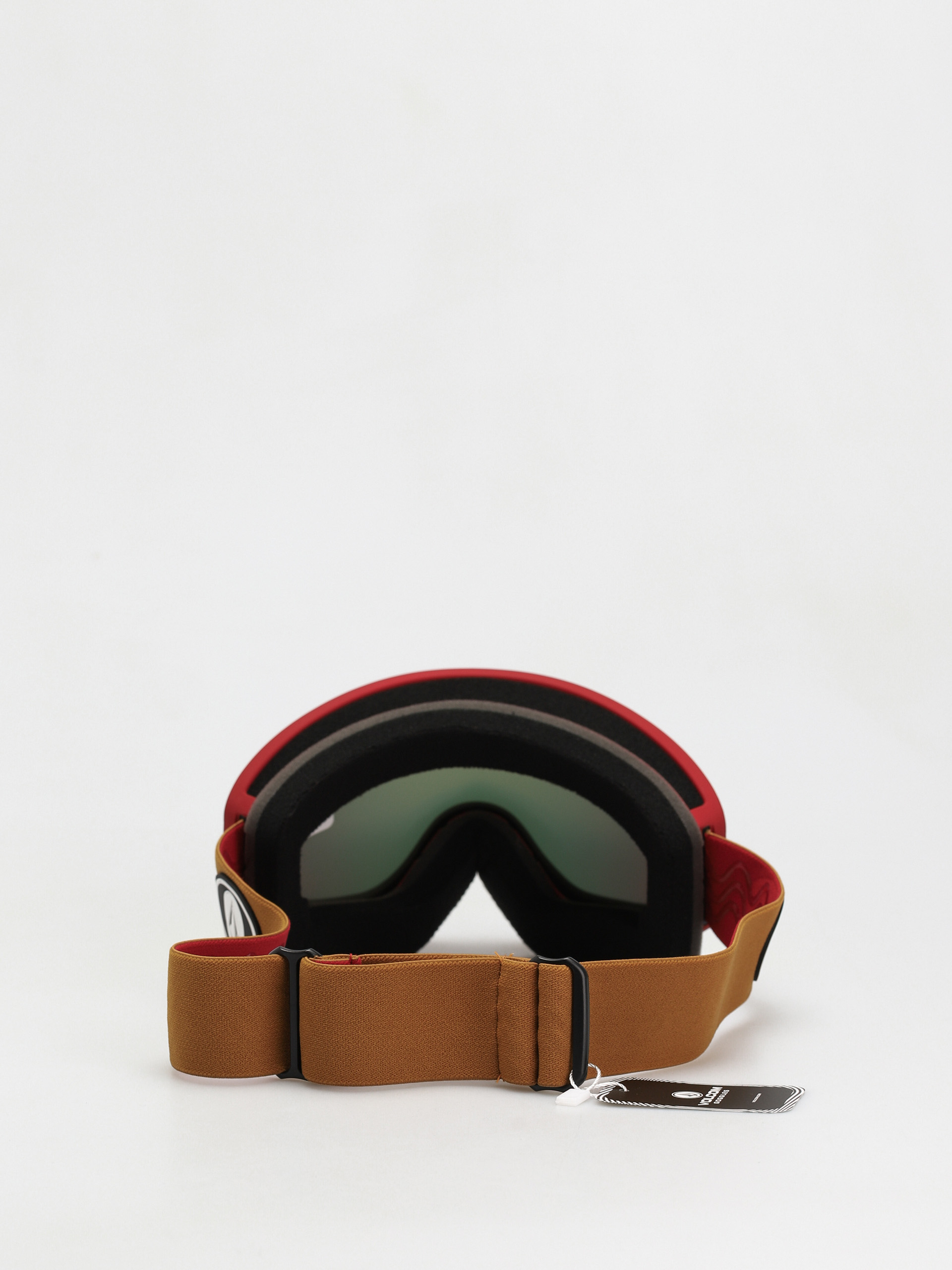 Volcom Footprints Snowboardbrille (red/charamel red chrome)