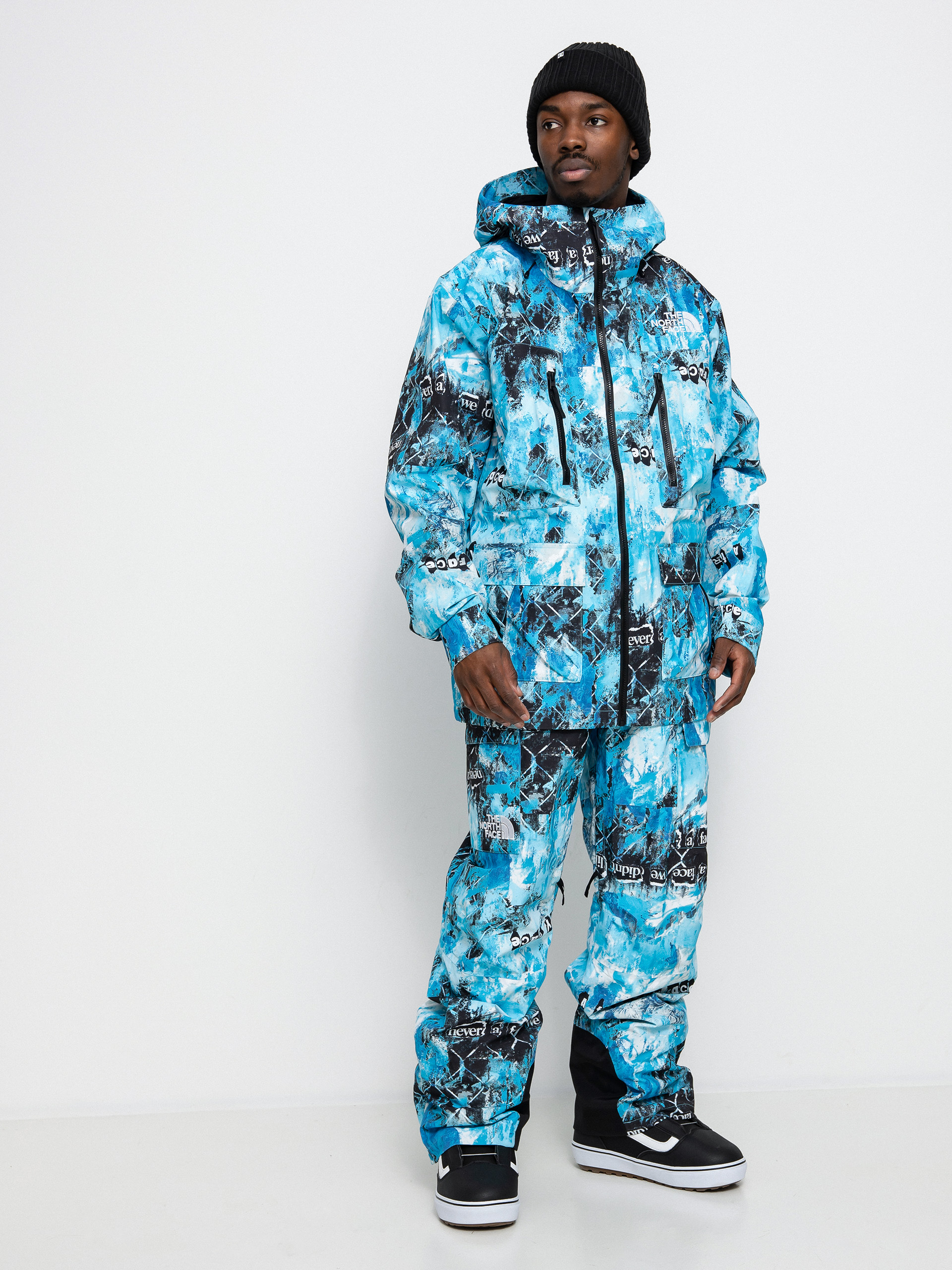 Mens The North Face Printed Dragline Snowboard jacket (norse blue/cole navin/never a face print)