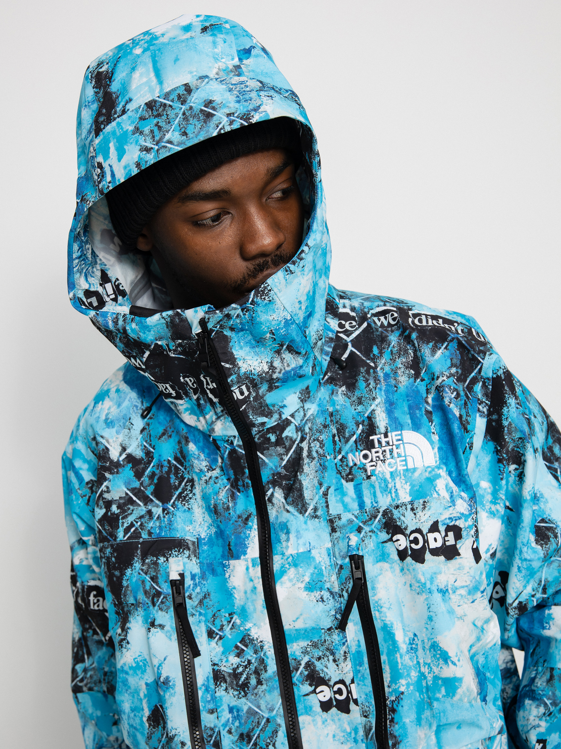 Mens The North Face Printed Dragline Snowboard jacket (norse blue/cole navin/never a face print)