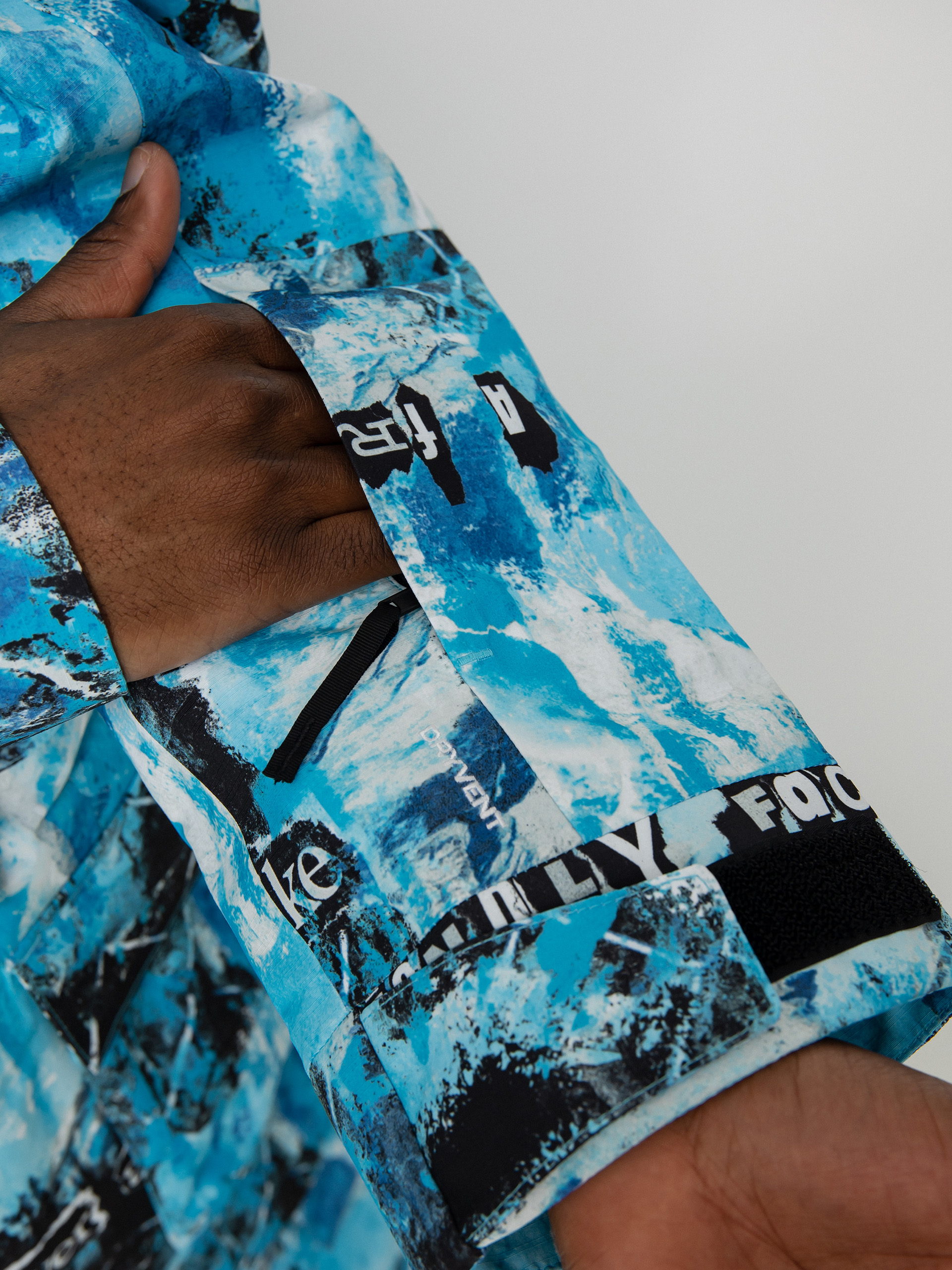 Mens The North Face Printed Dragline Snowboard jacket (norse blue/cole navin/never a face print)