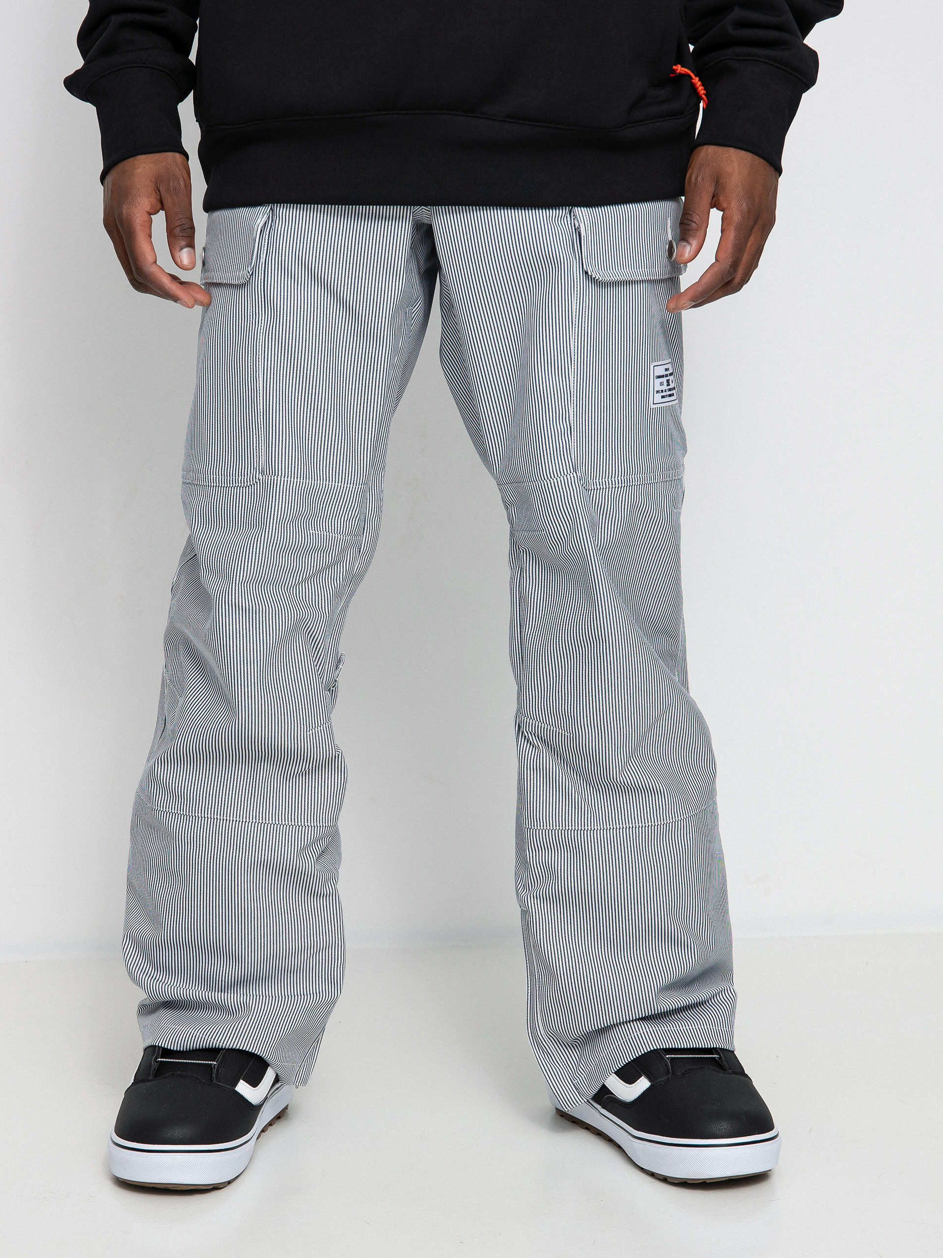 DC Code Snowboard pants - white, black (hickory stripe)