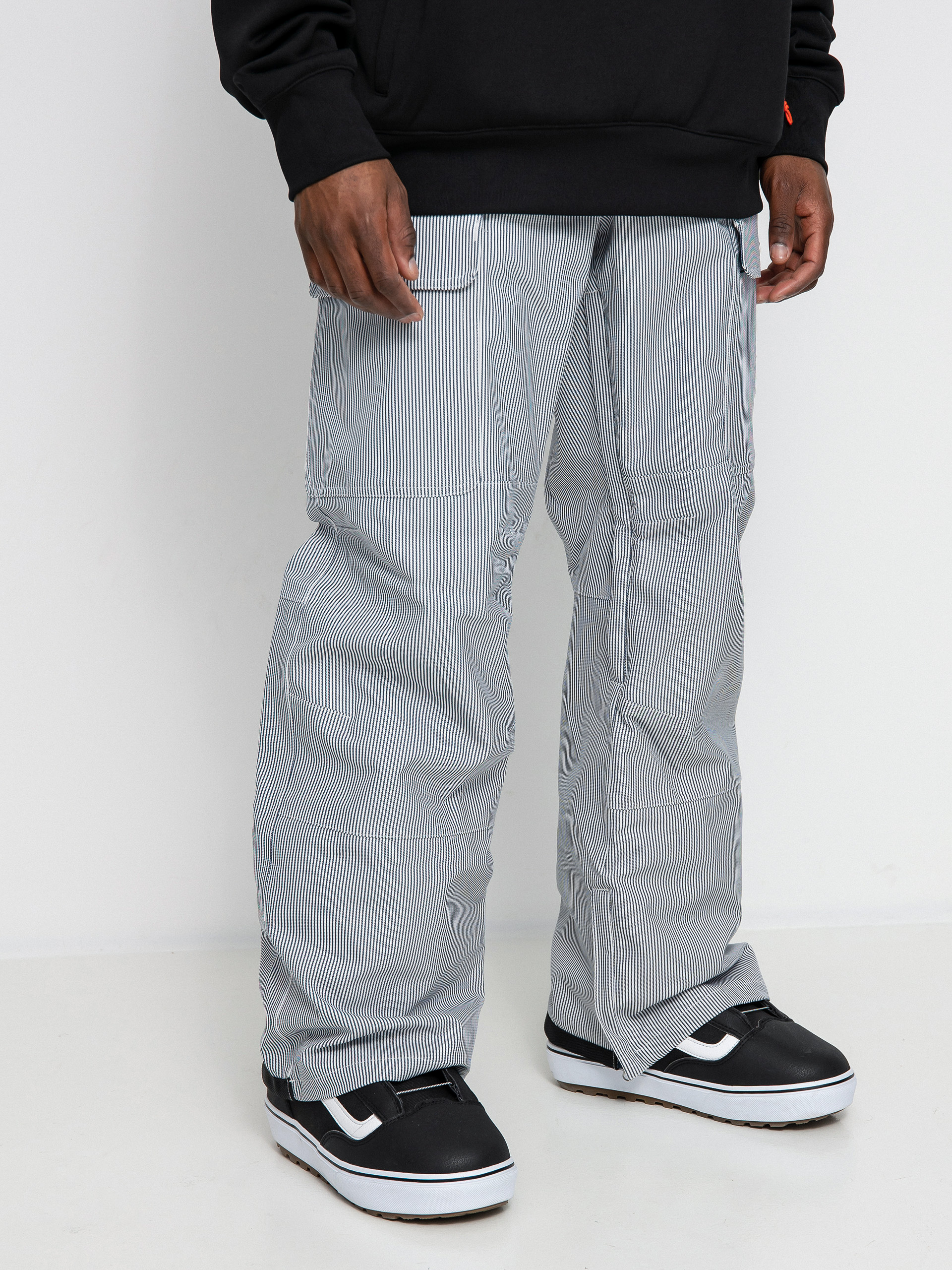 DC Code Snowboard pants white, black (hickory stripe)