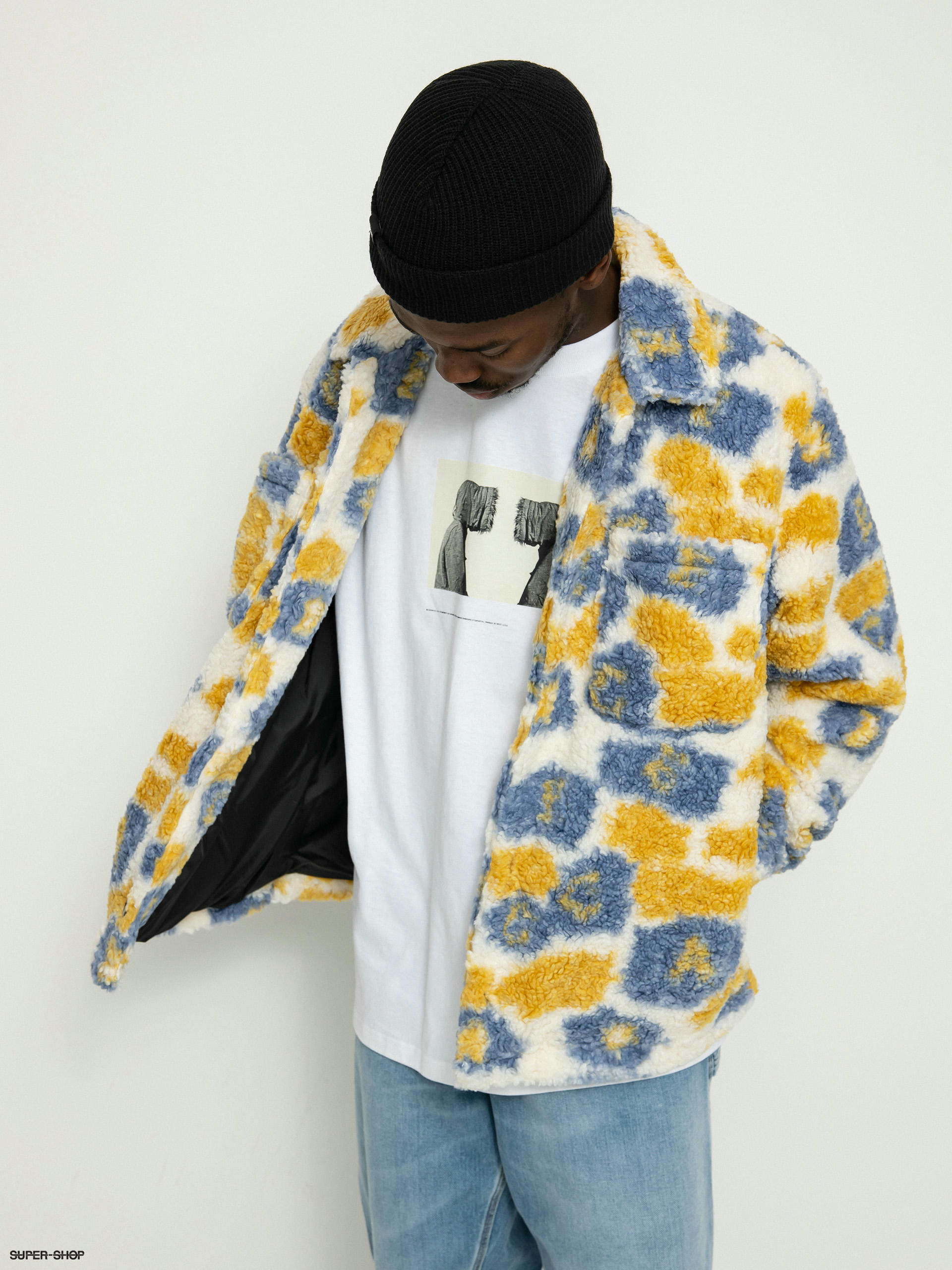 OBEY Romie Sherpa Jacket (vintage blue multi)