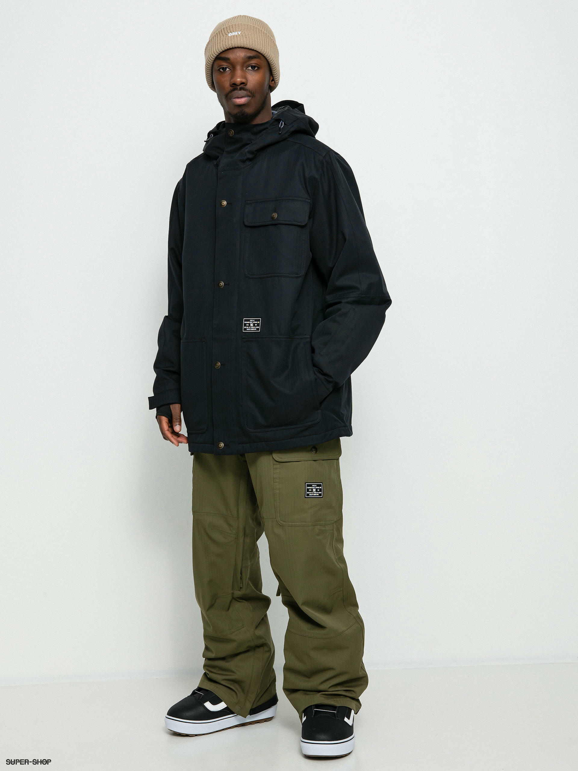 Black snowboarding jacket sale