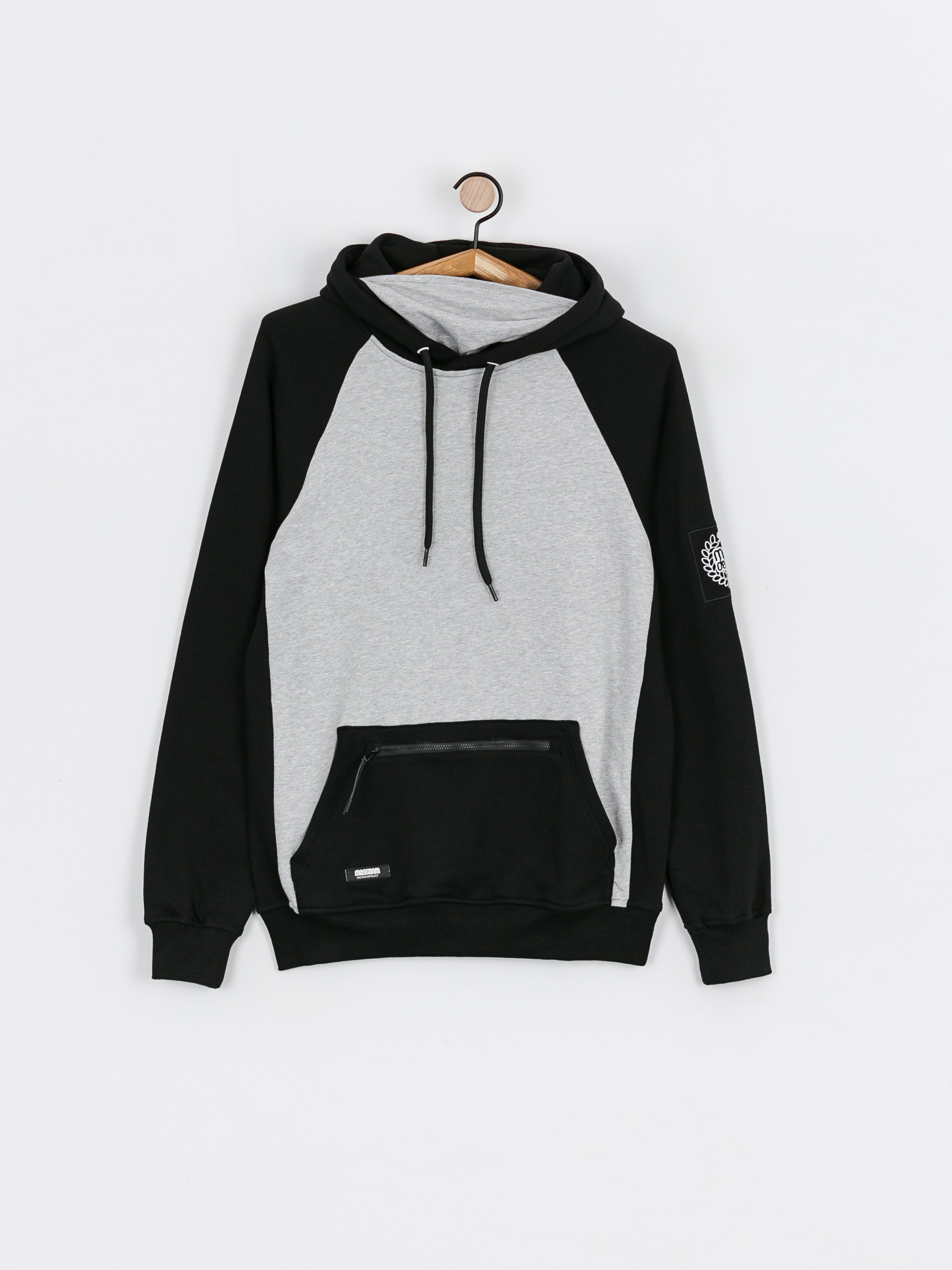 MassDnm Berg HD Hoodie (black/heather gray)
