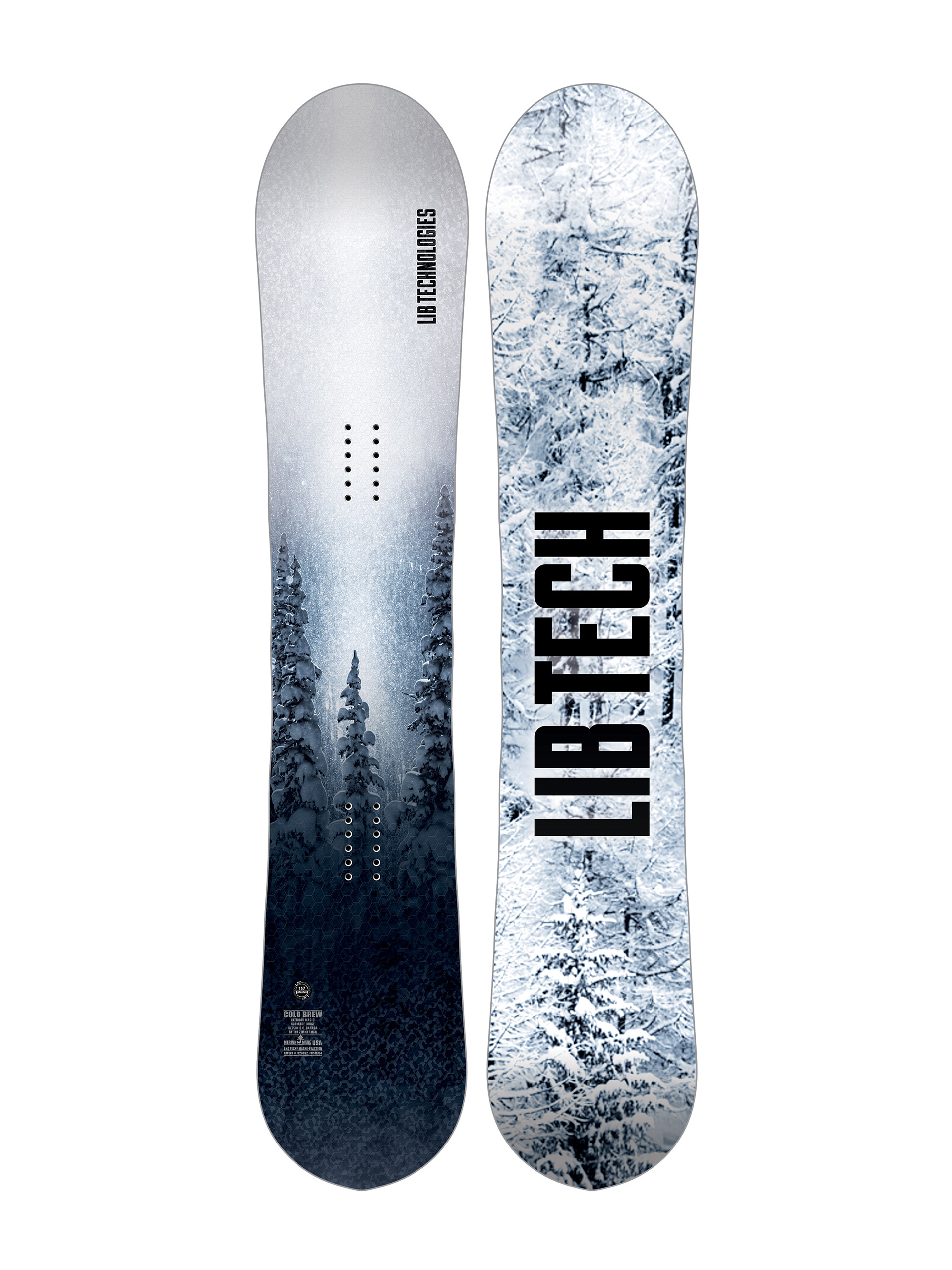 Lib Tech Cold Brew Snowboard - white, black