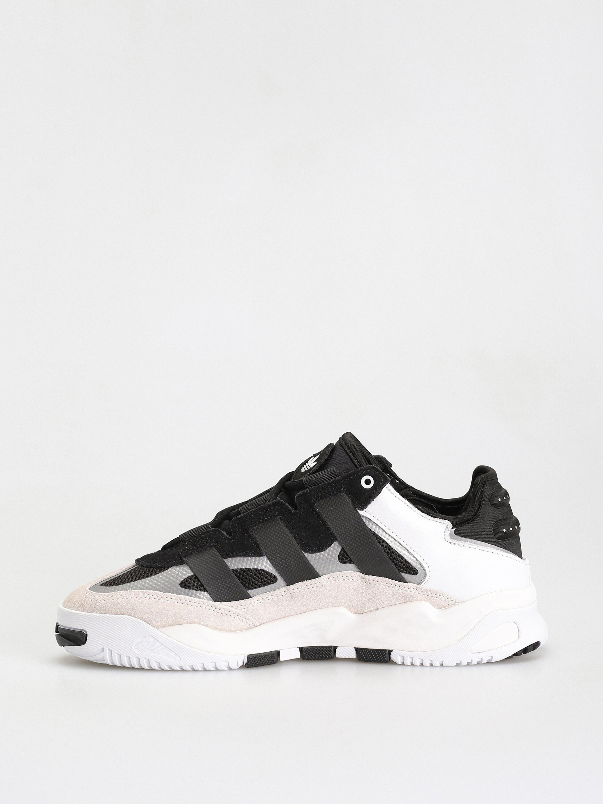 adidas originals niteball trainers in black and off white