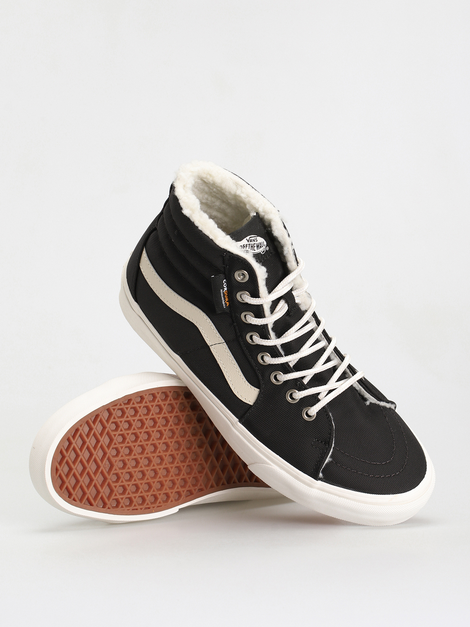 Vans Sk8 Hi Shoes (cordura sherpa black/marshmallow)