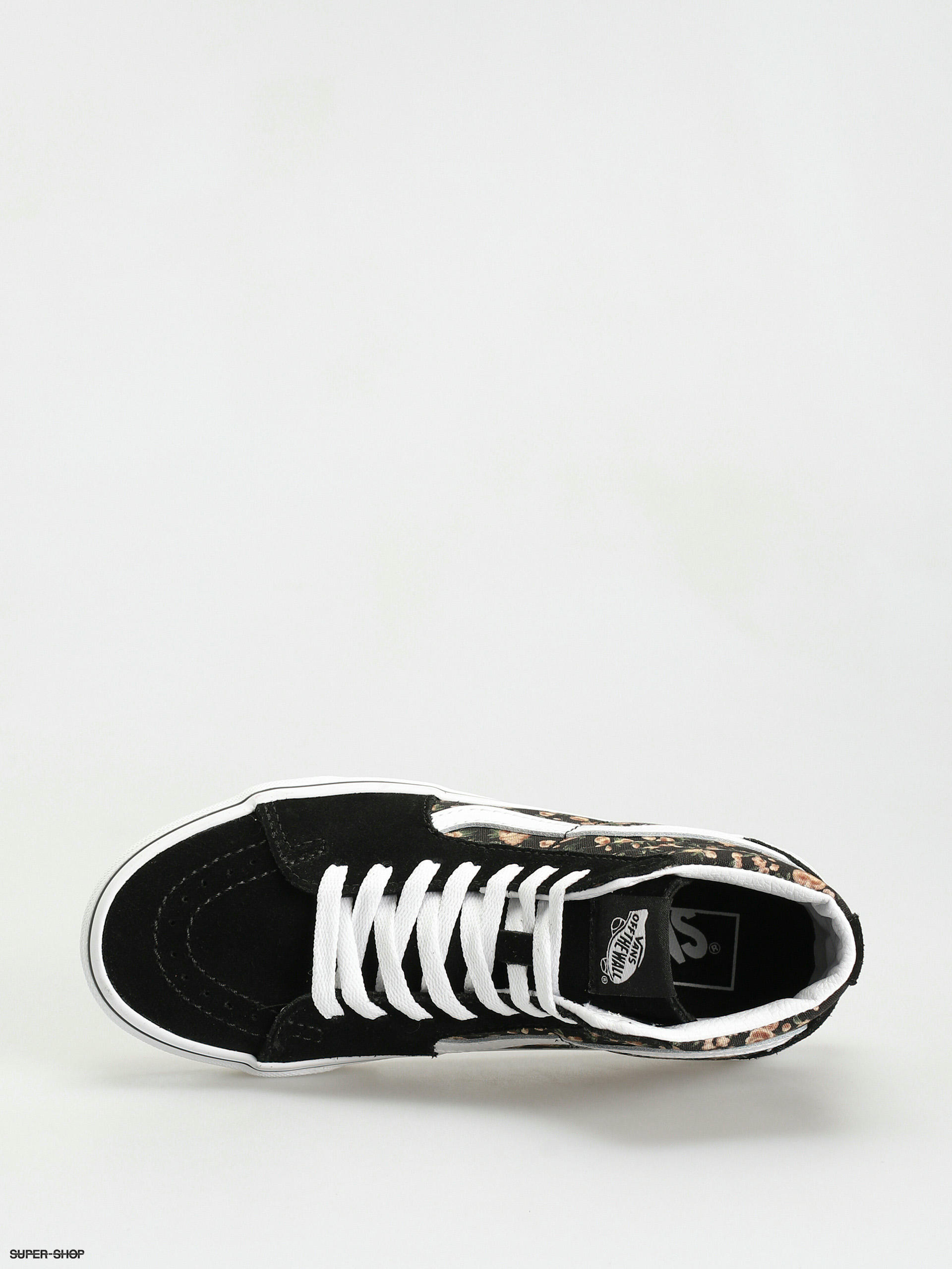 White vans best sale with black rose