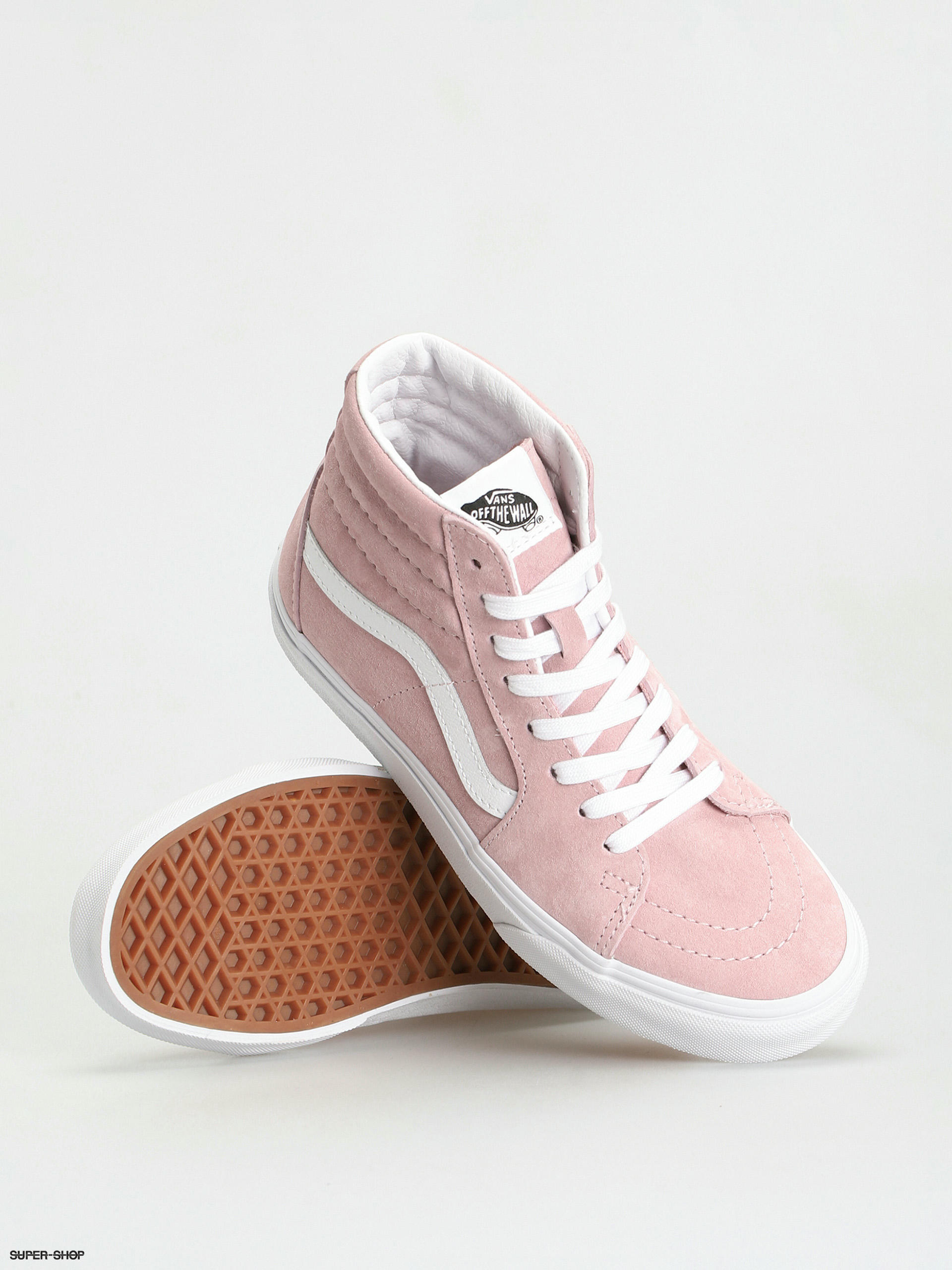 Pink suede shop high top vans