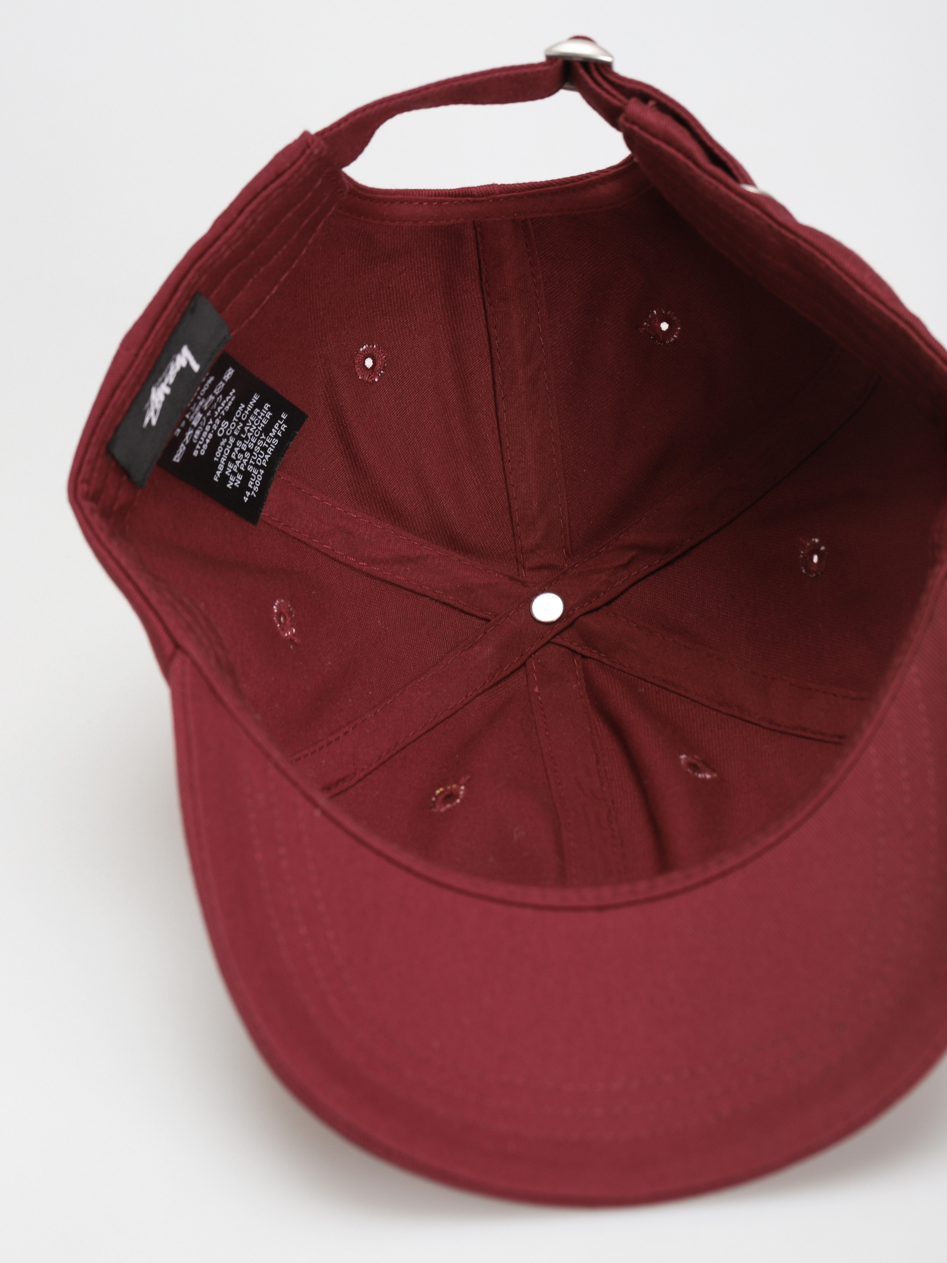 Stussy Basic Stock Low Pro Cap - Weinrot (burgundy)