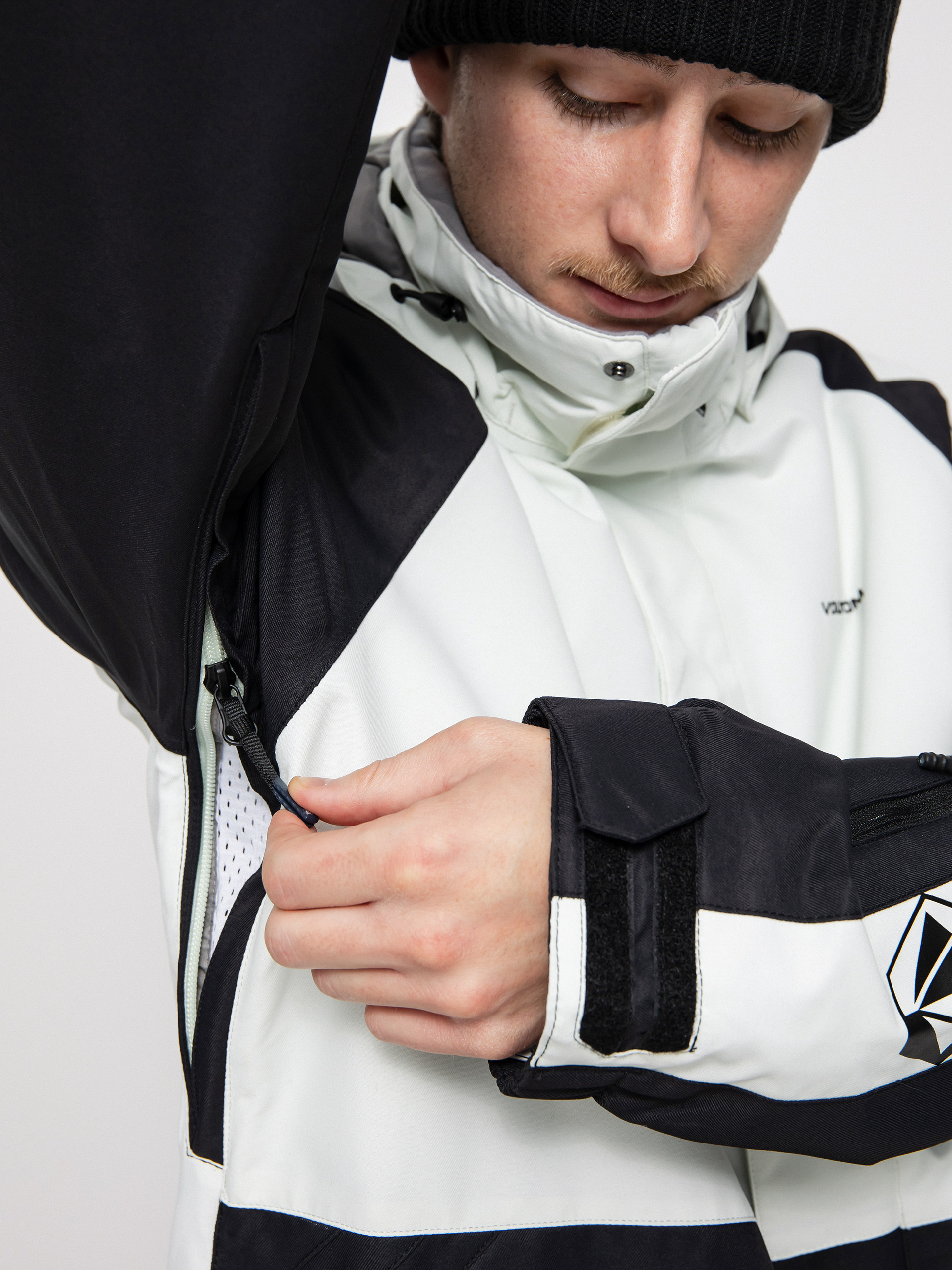 Volcom Iconic Stone Ins Snowboard jacket - white, black (ice green)