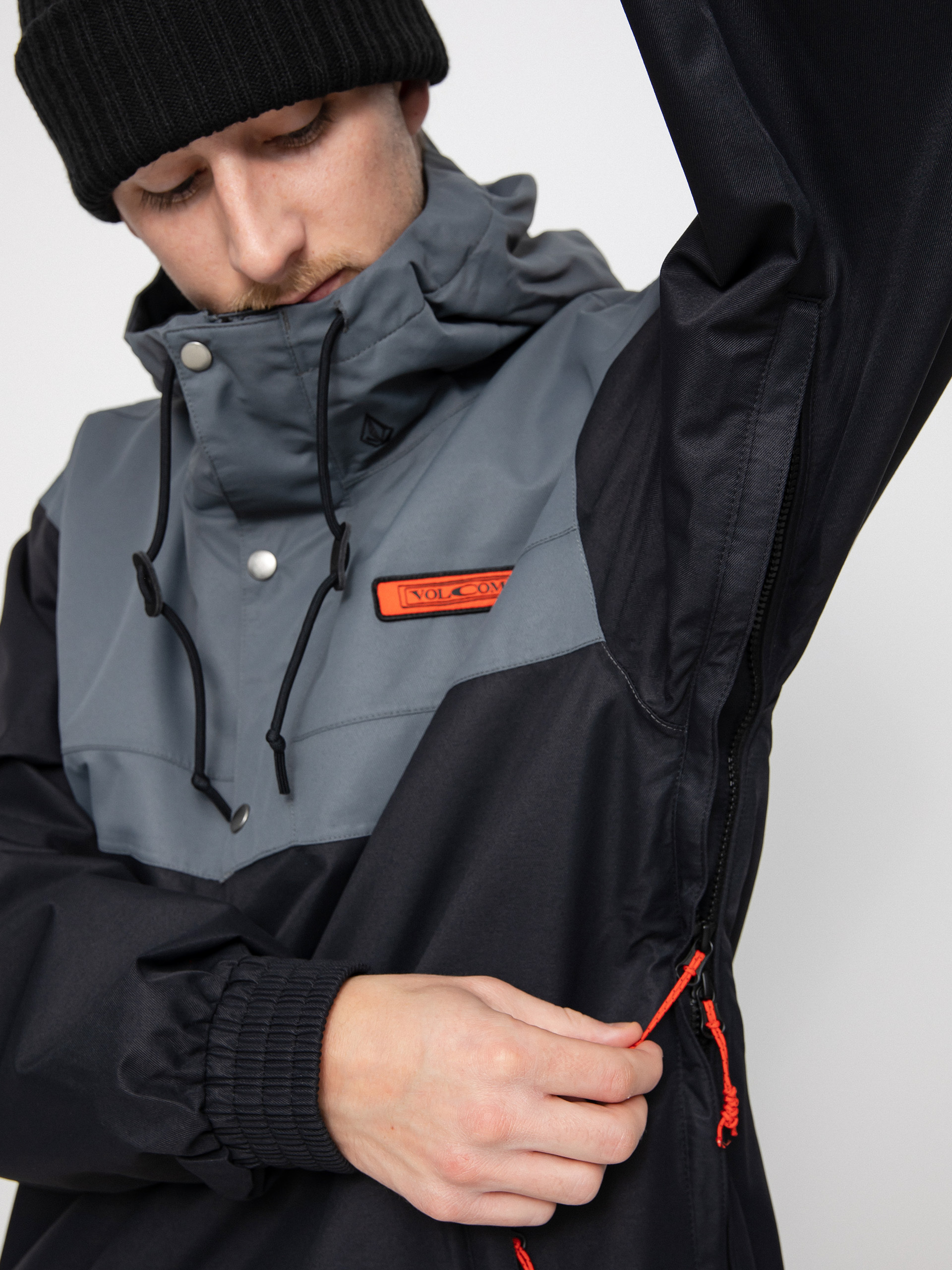 Mens Volcom Longo Pullover Snowboard jacket (black)