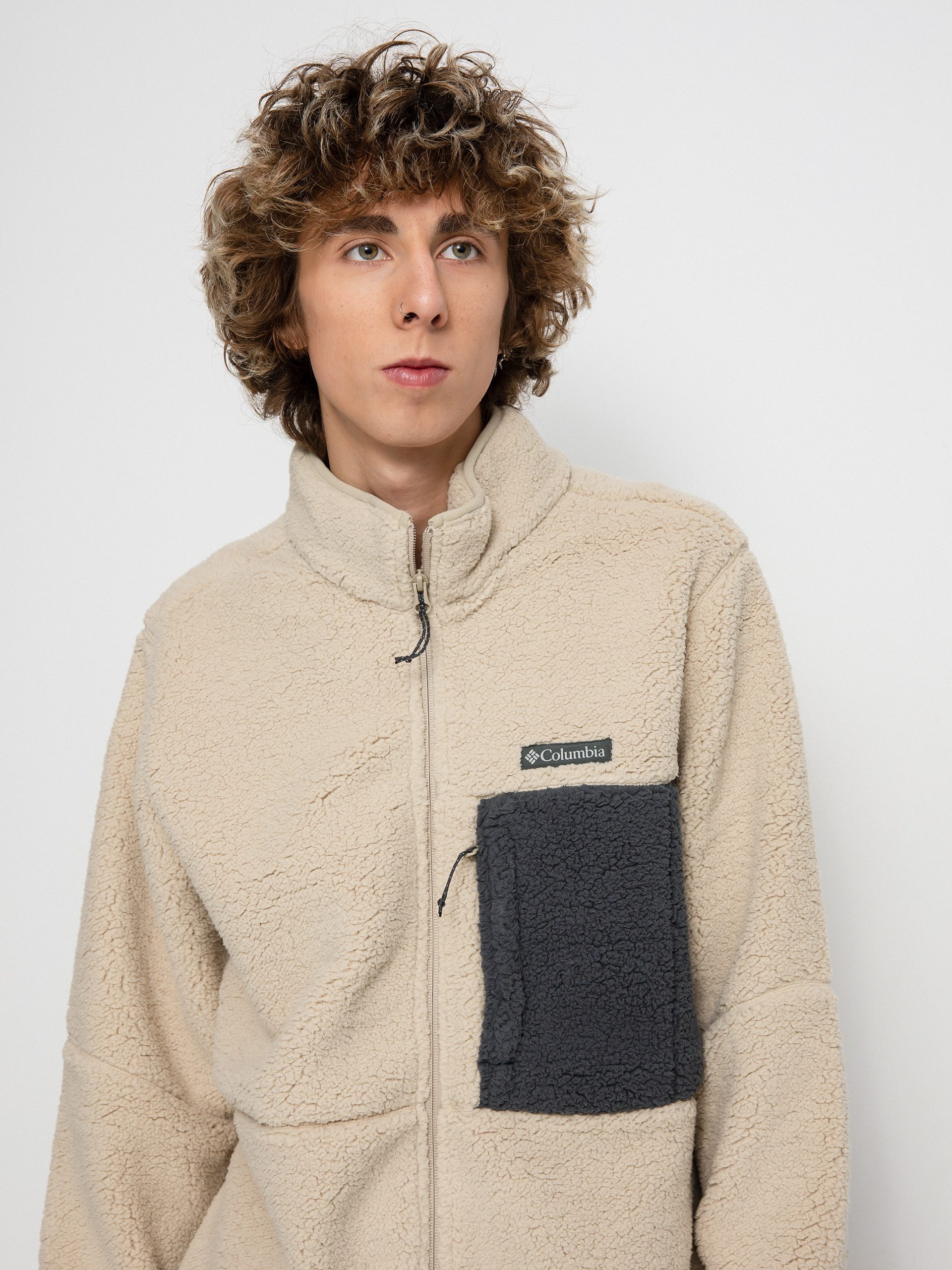 Mens Columbia Mountainside Heavyweight Fleece  (ancient fossil)