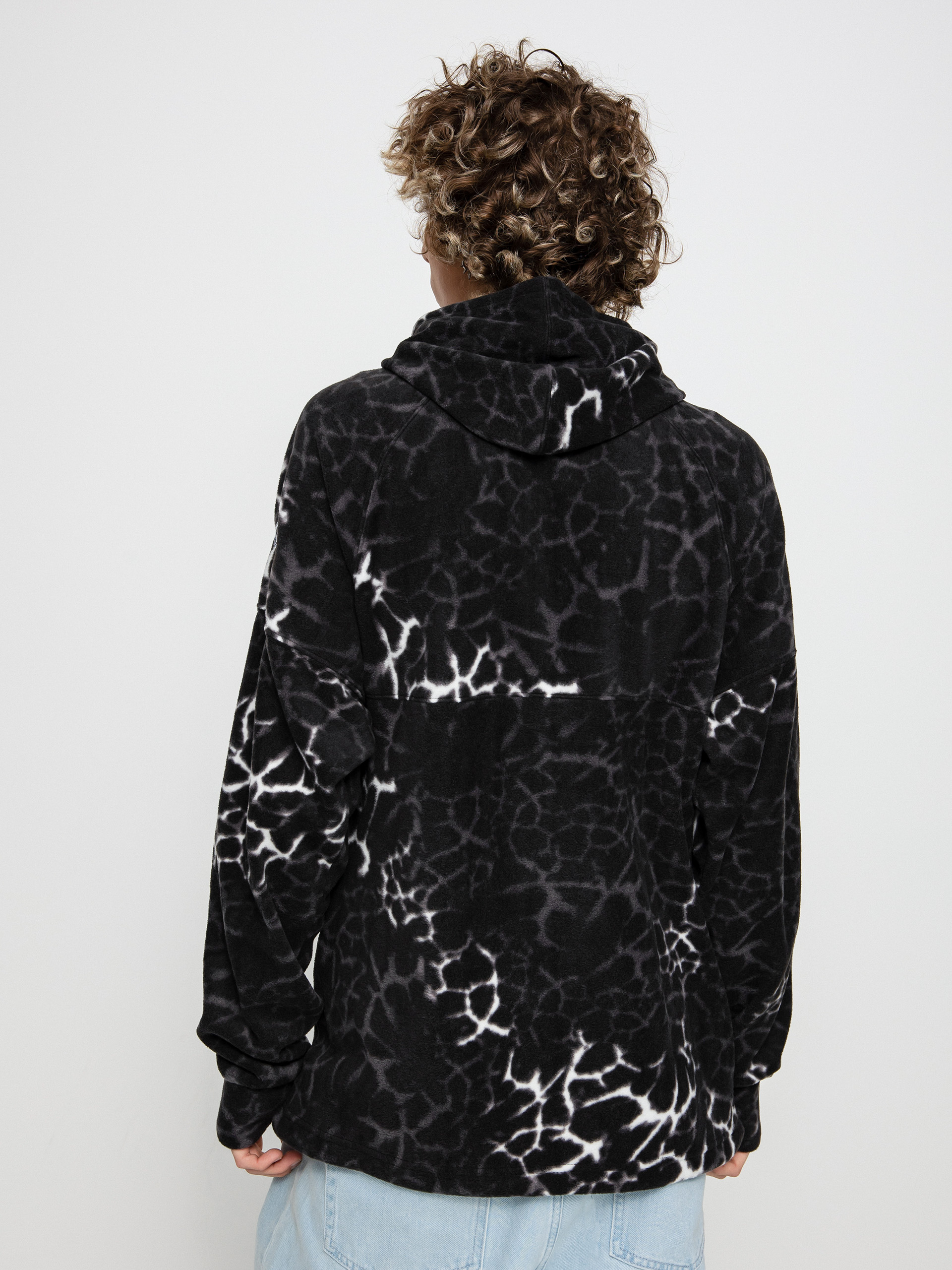 Herren Volcom V Science 1/2 Zip HD Hoodie (black giraffe)