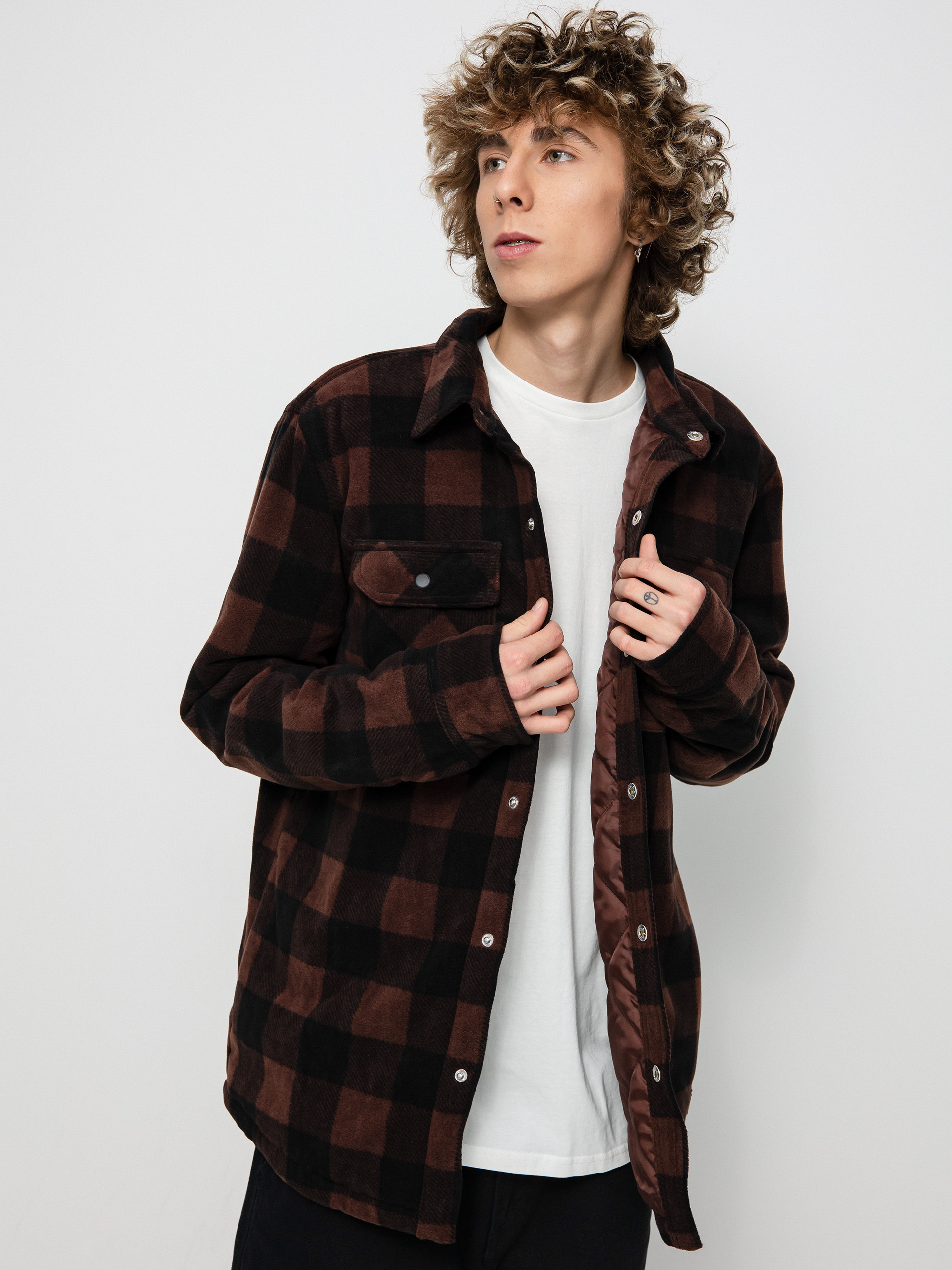 Volcom Bowered Fleece Ls Shirt (mahogany)