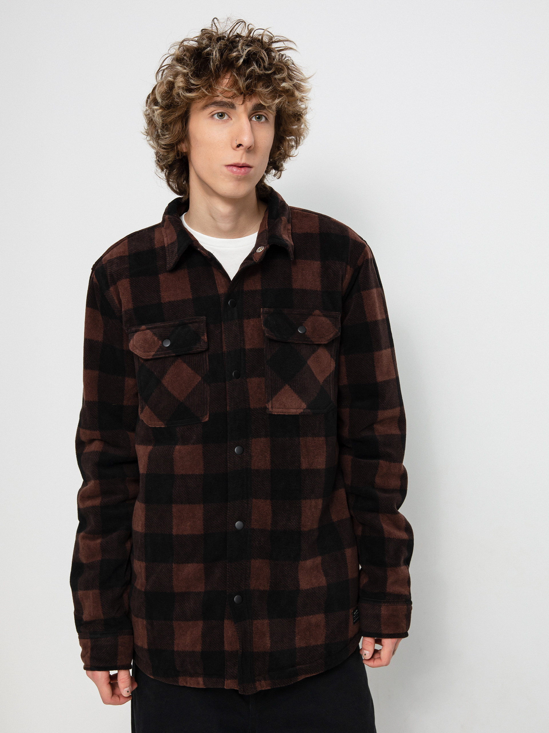 Volcom Bowered Fleece Ls Shirt (mahogany)