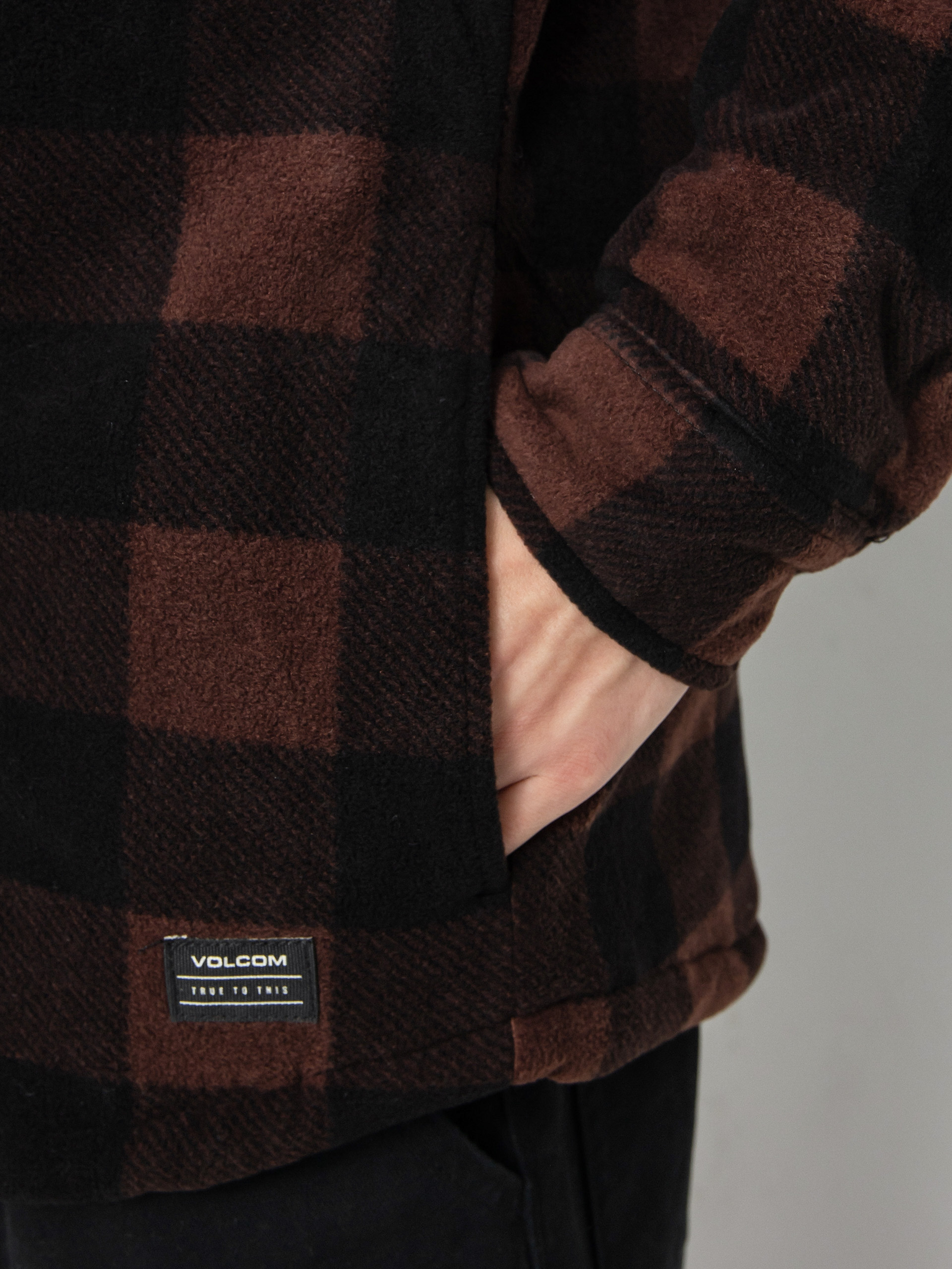 Volcom Bowered Fleece Ls Shirt (mahogany)