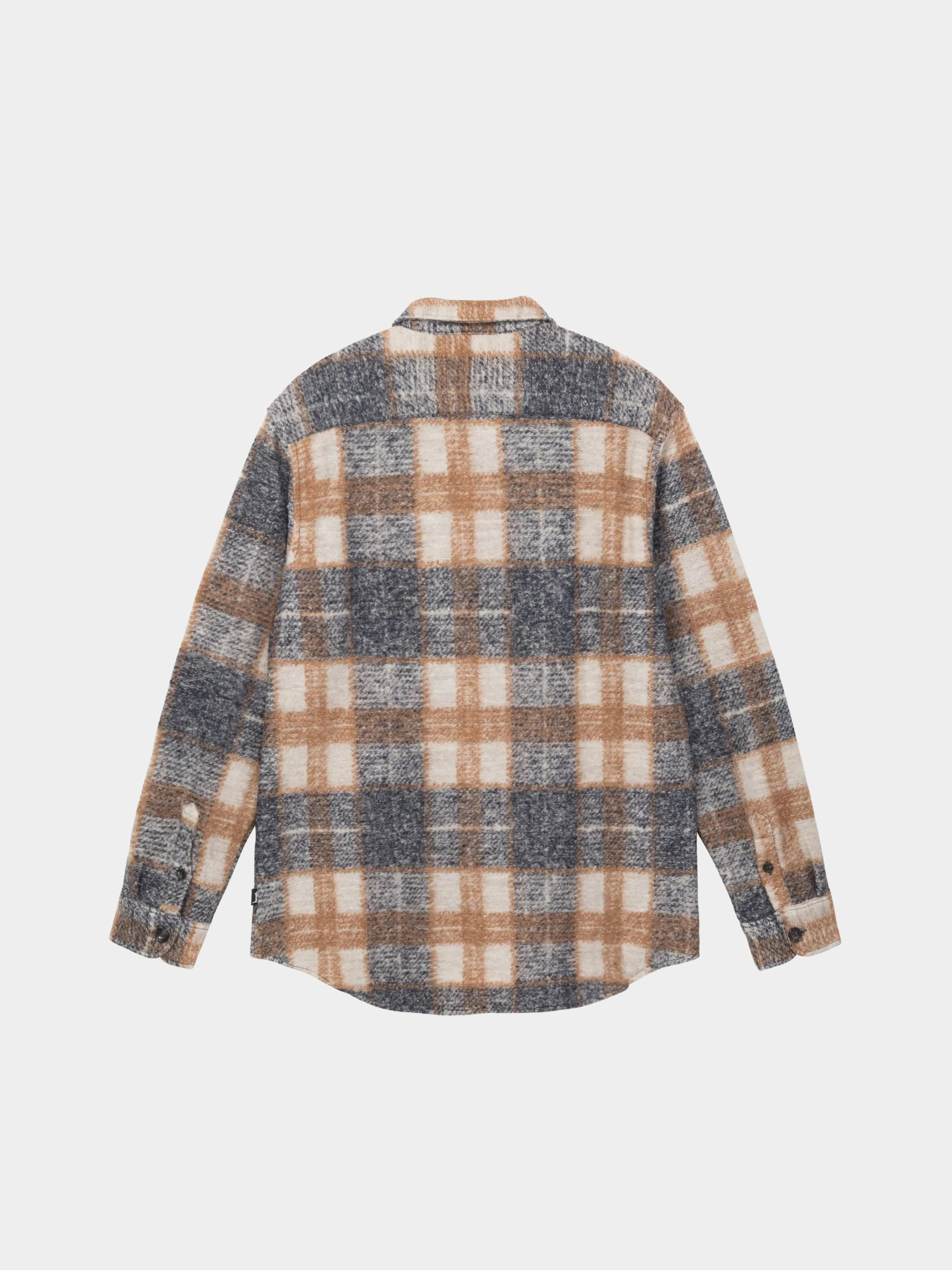 Stussy Plaid Knit Shirt (navy)