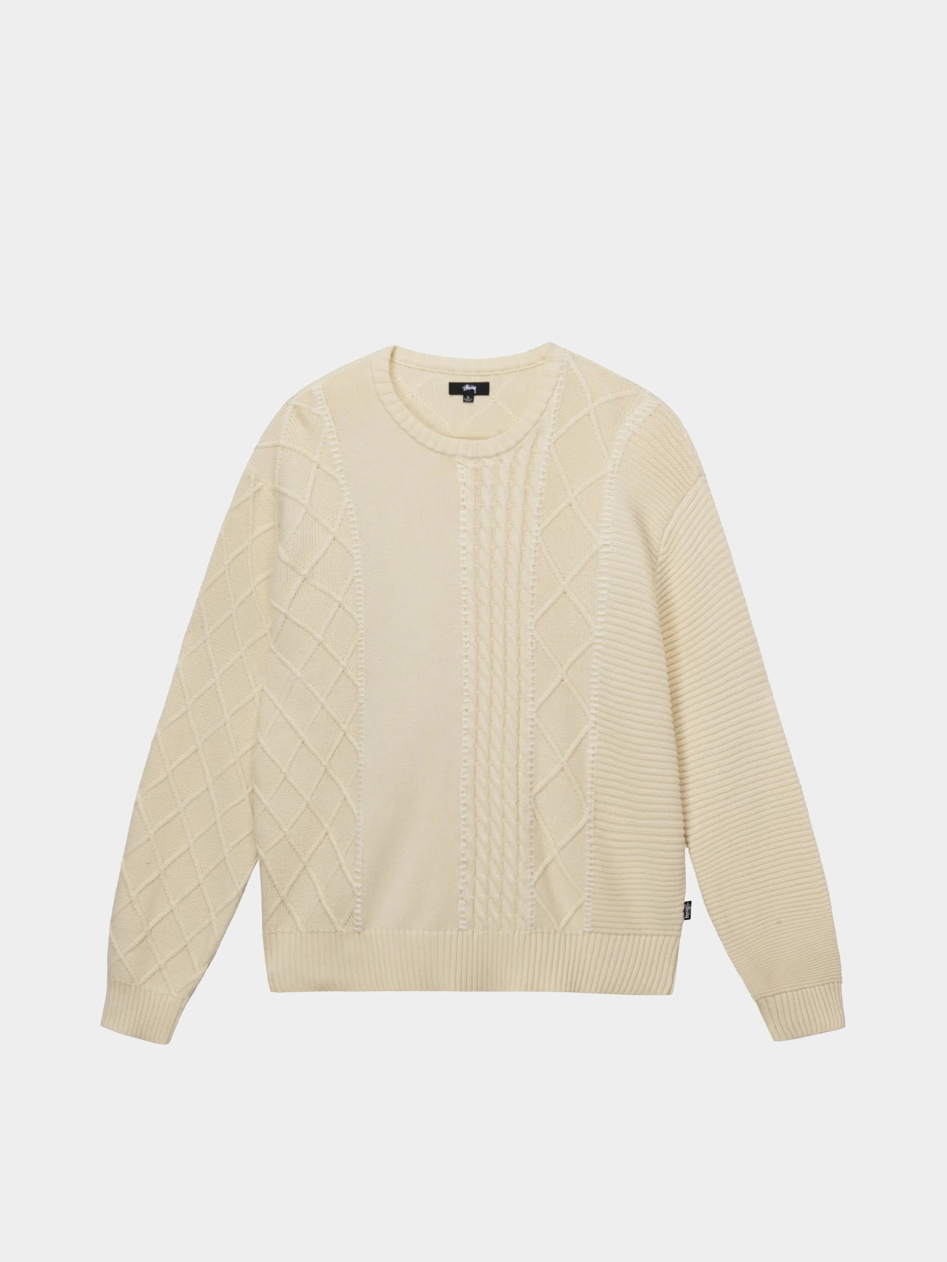 Stussy Patchwork Sweater - beige (natural)