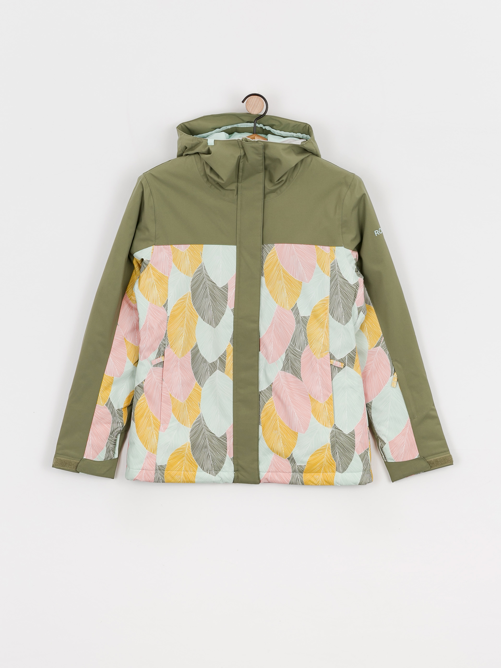 Damen Roxy Galaxy Print Block Snowboardjacke (deep lichen green la palmeraie)