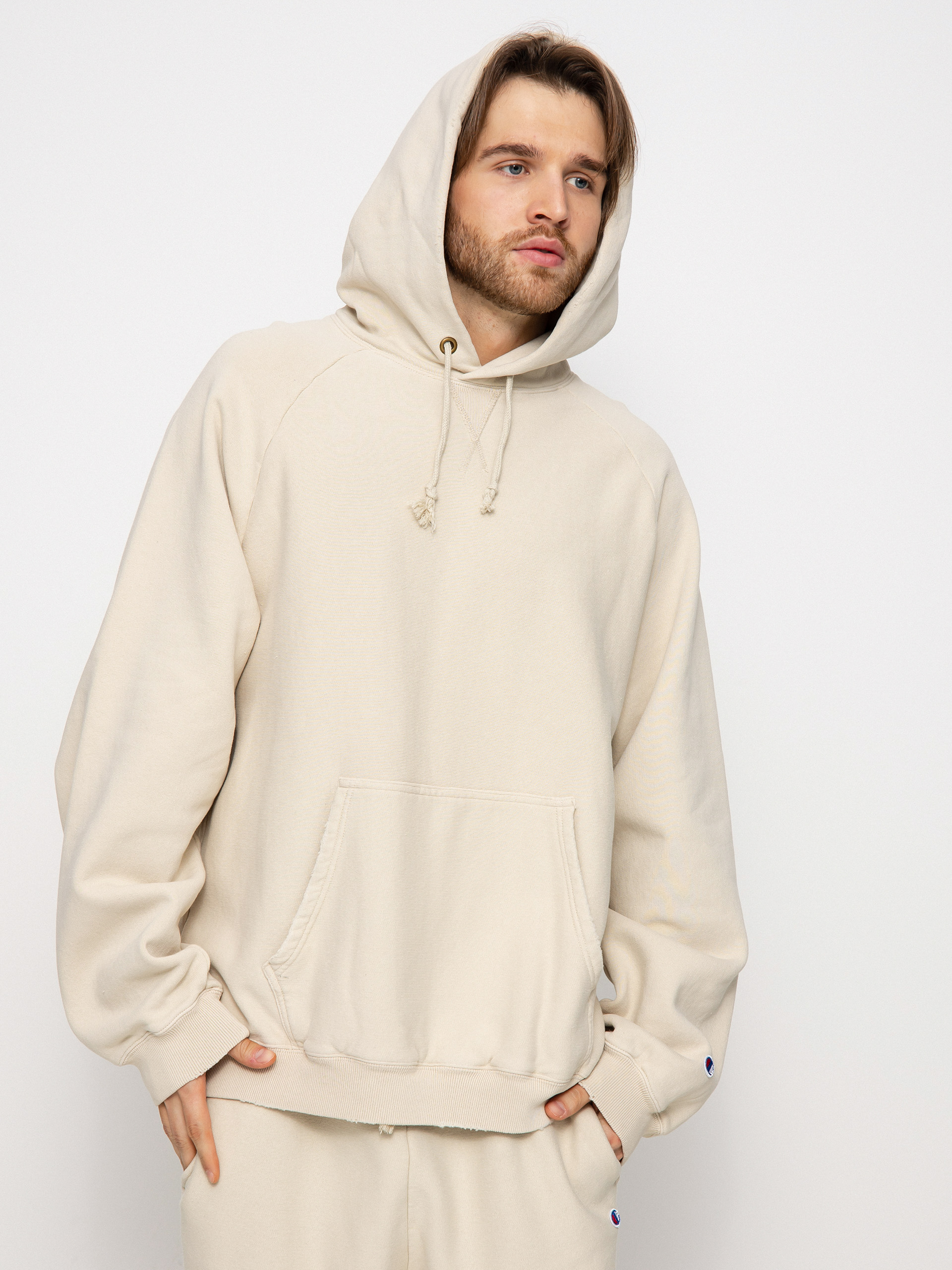 Champion Reverse Weave Hoodie Beige Champion Pullover Creme