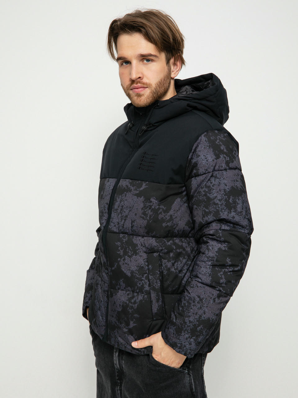 Champion Hooded Jacket 218087 Jacke (nbk/allover/nbk)