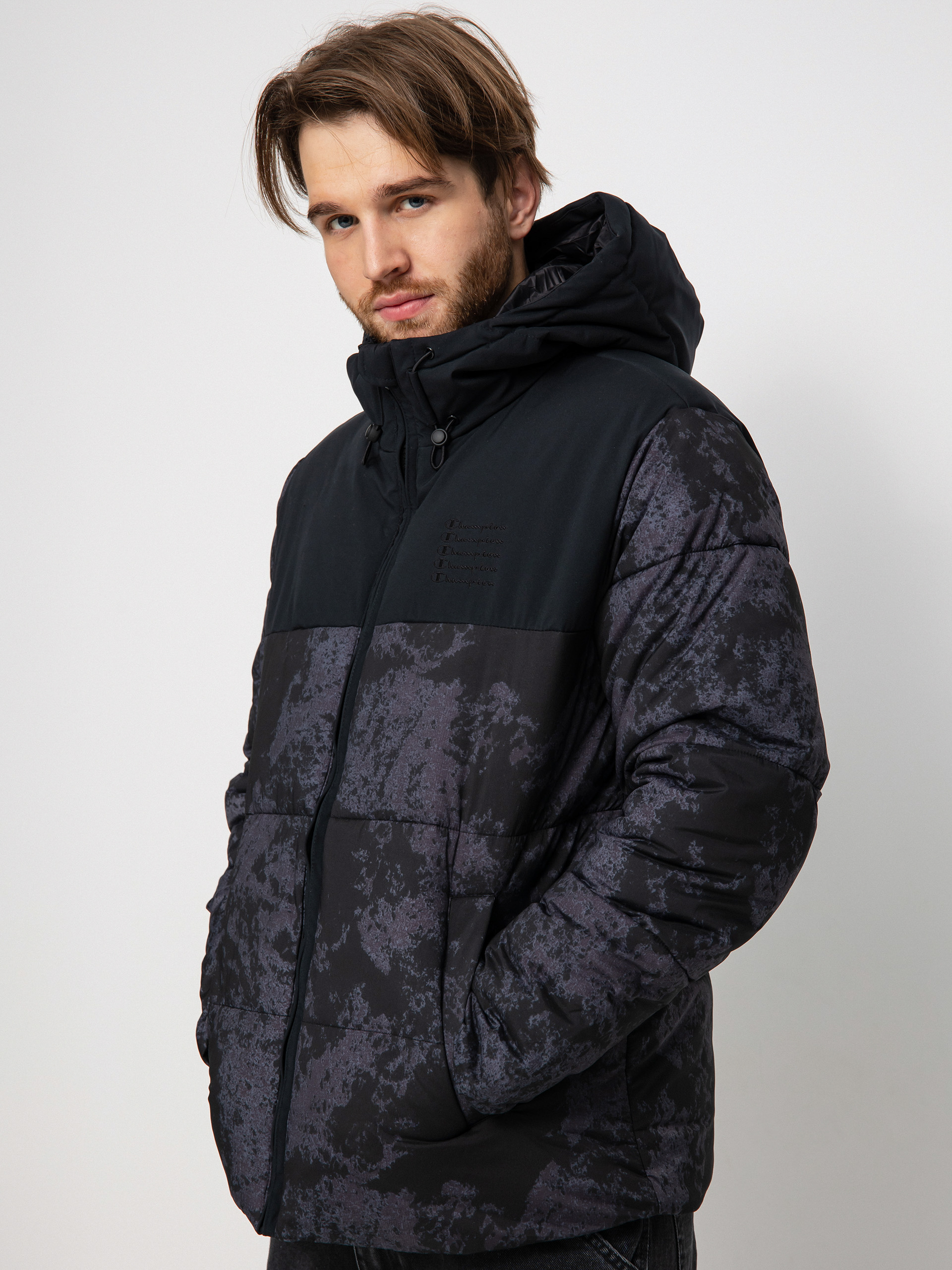 Champion Hooded Jacket 218087 Jacket (nbk/allover/nbk)
