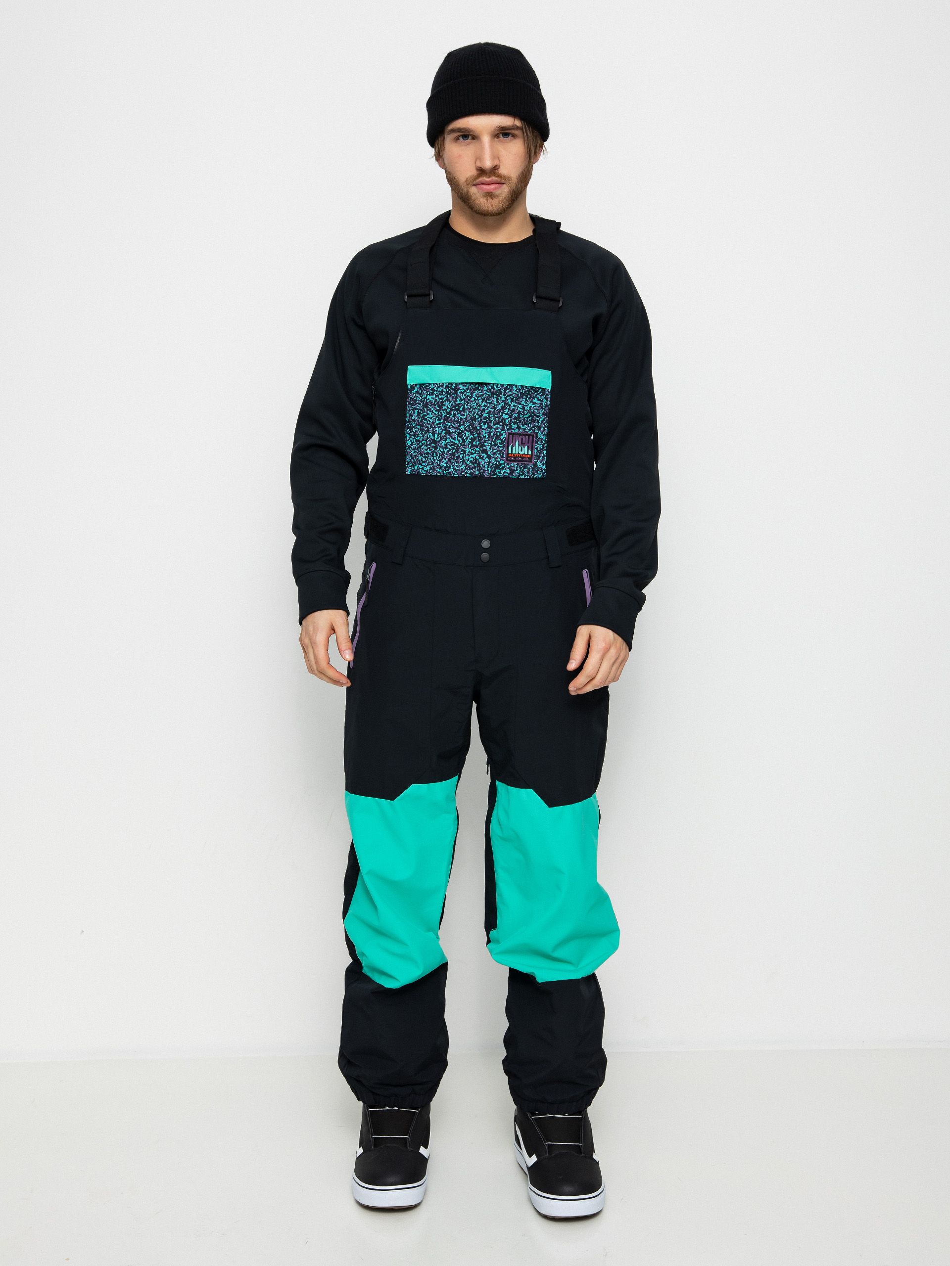 Quiksilver Fly High Bib Snowboard pants blue, black (true black)