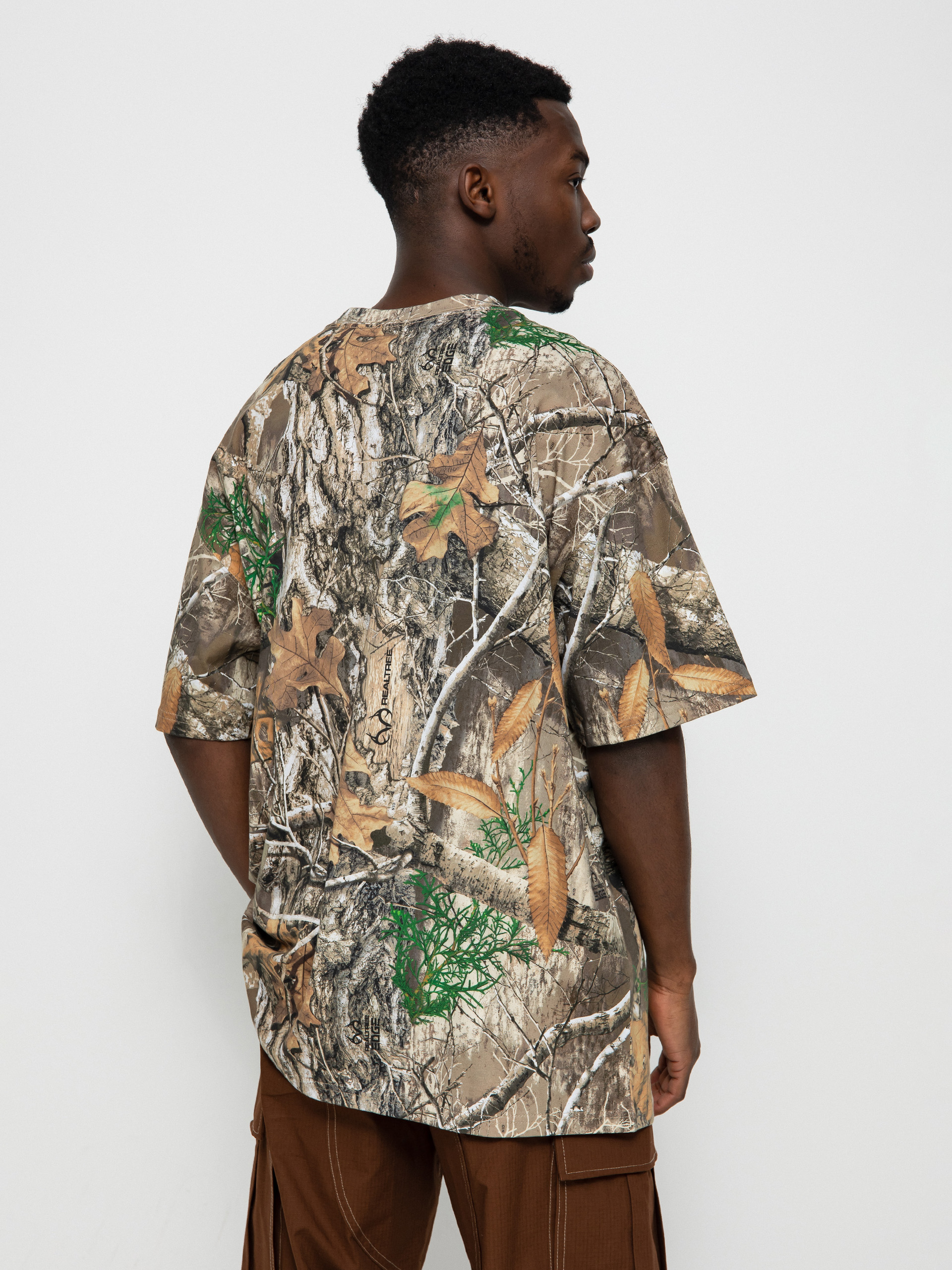 トップス WOODBLOCK LS MESH RUGGER SHIRT REAL TREE トップス